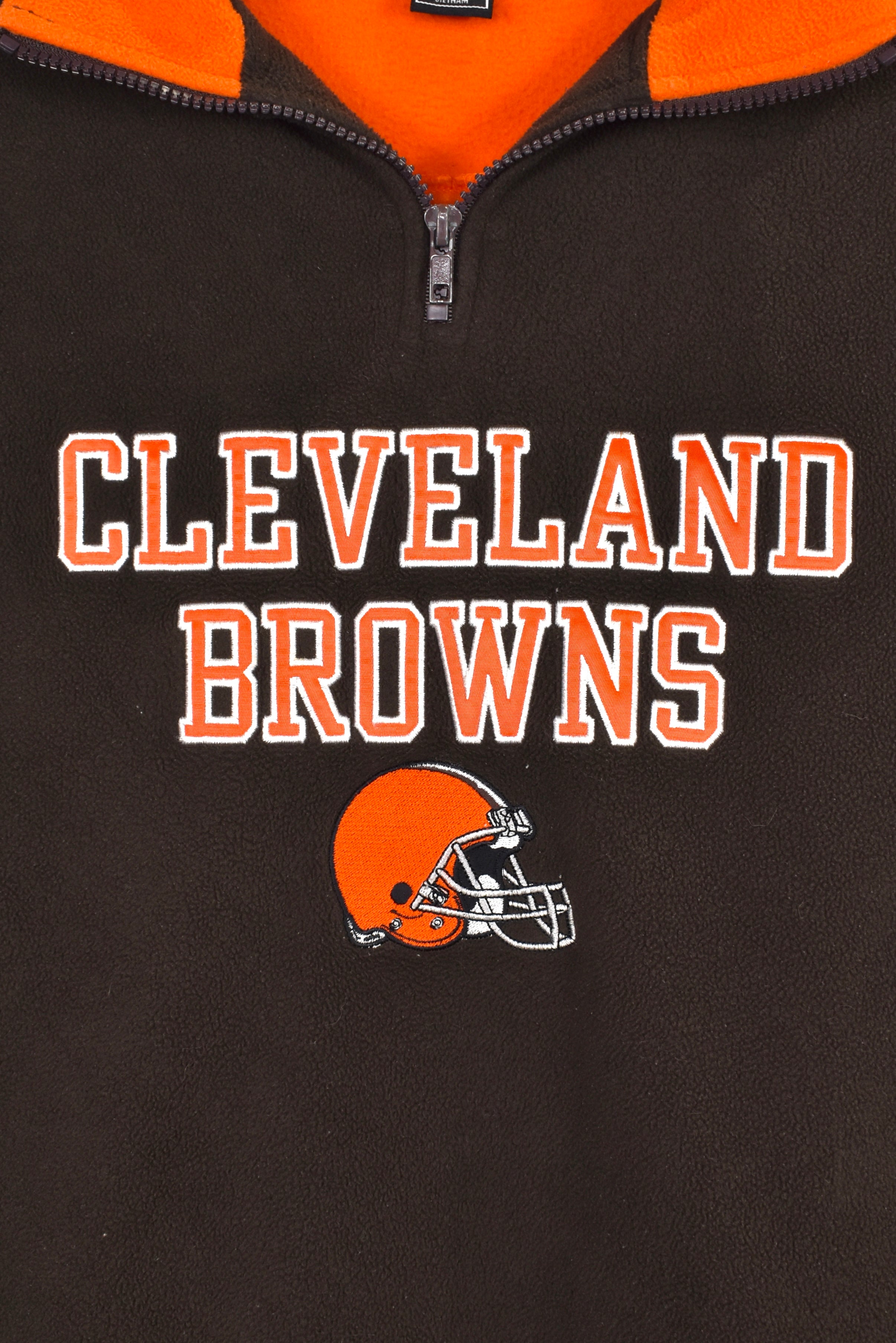 Vintage Cleveland Browns fleece XL, brown embroidered sweatshirt