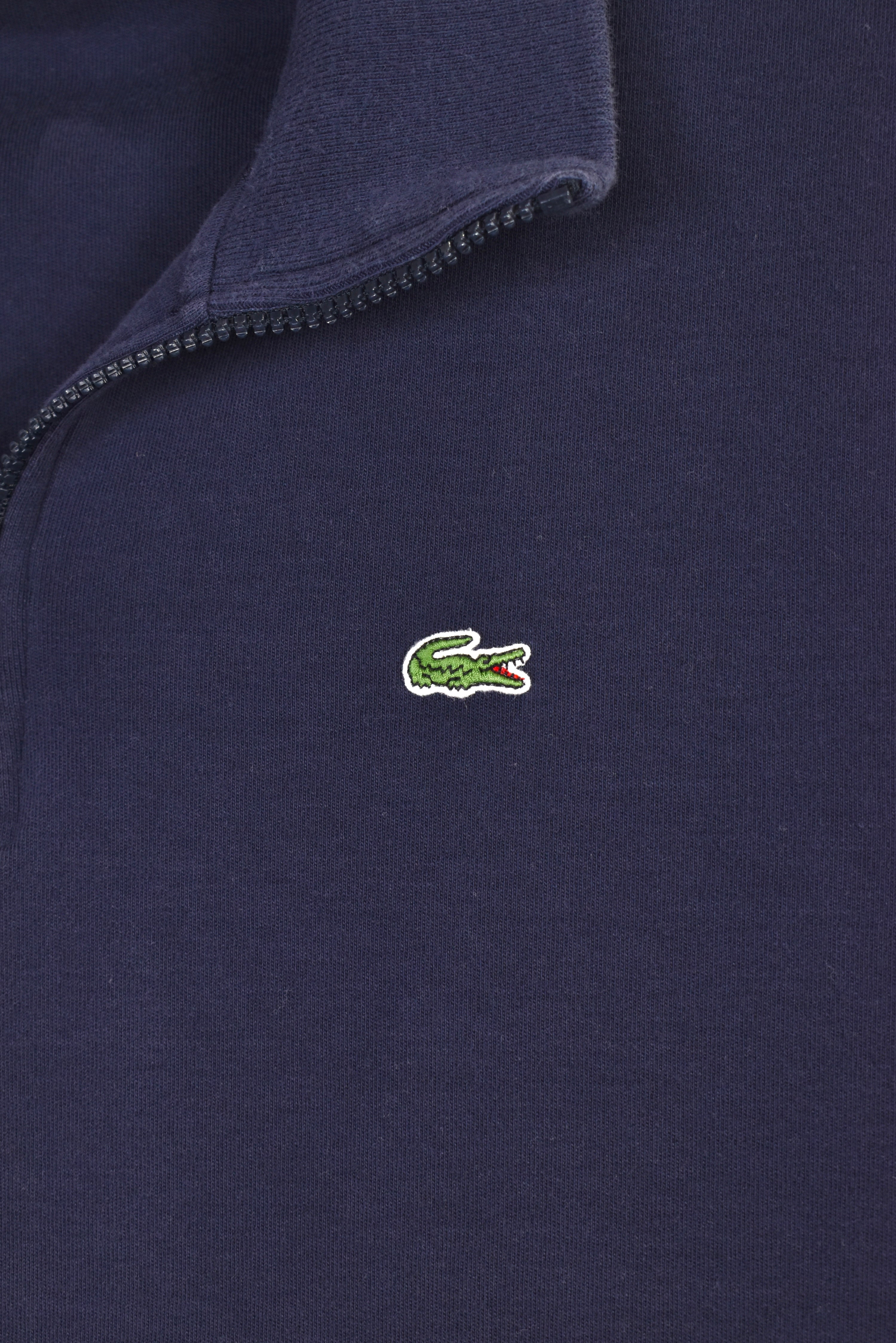 Vintage Lacoste 1/4 zip (L), navy embroidered sweatshirt