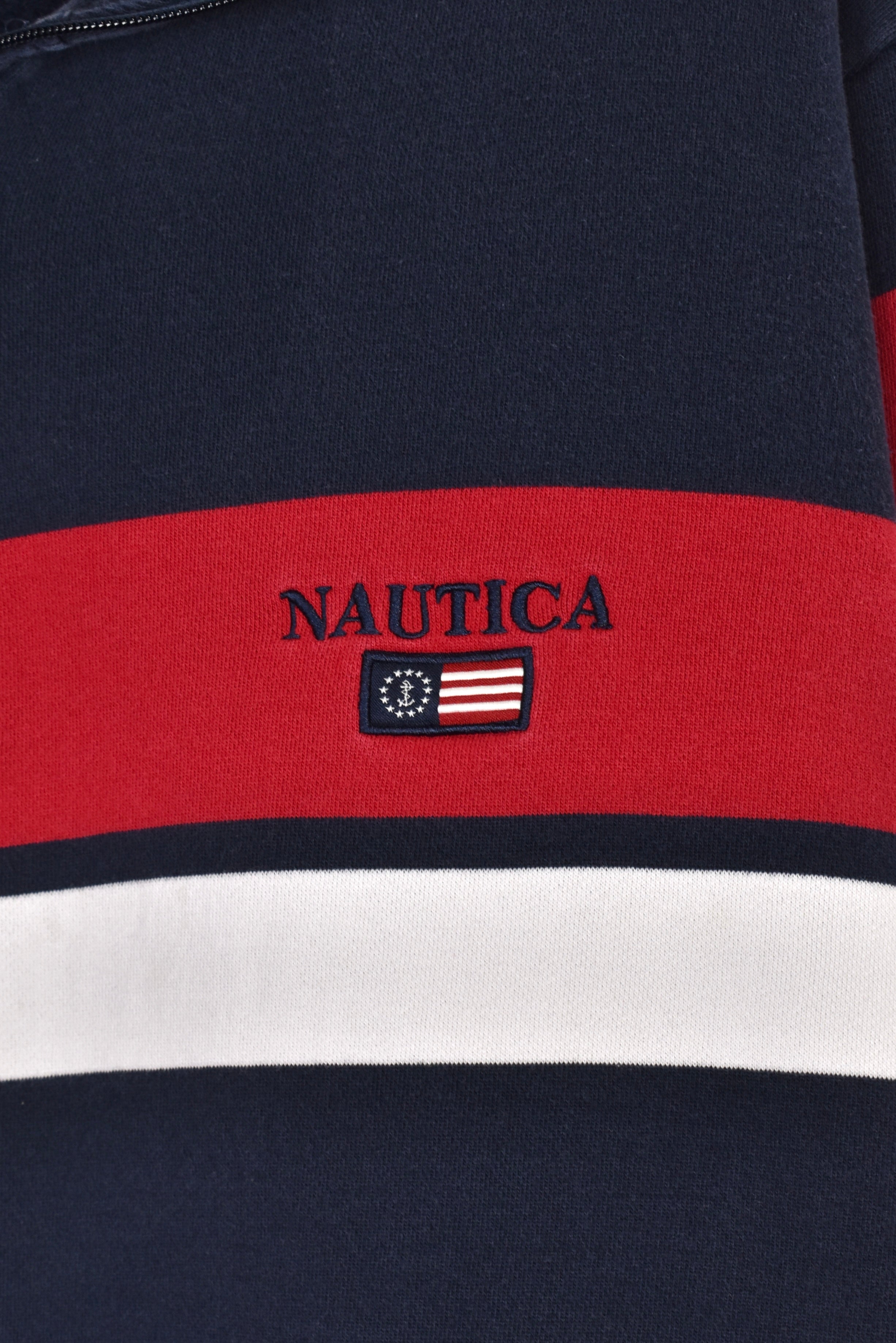 Vintage Nautica quarter zip (M), navy embroidered sweatshirt