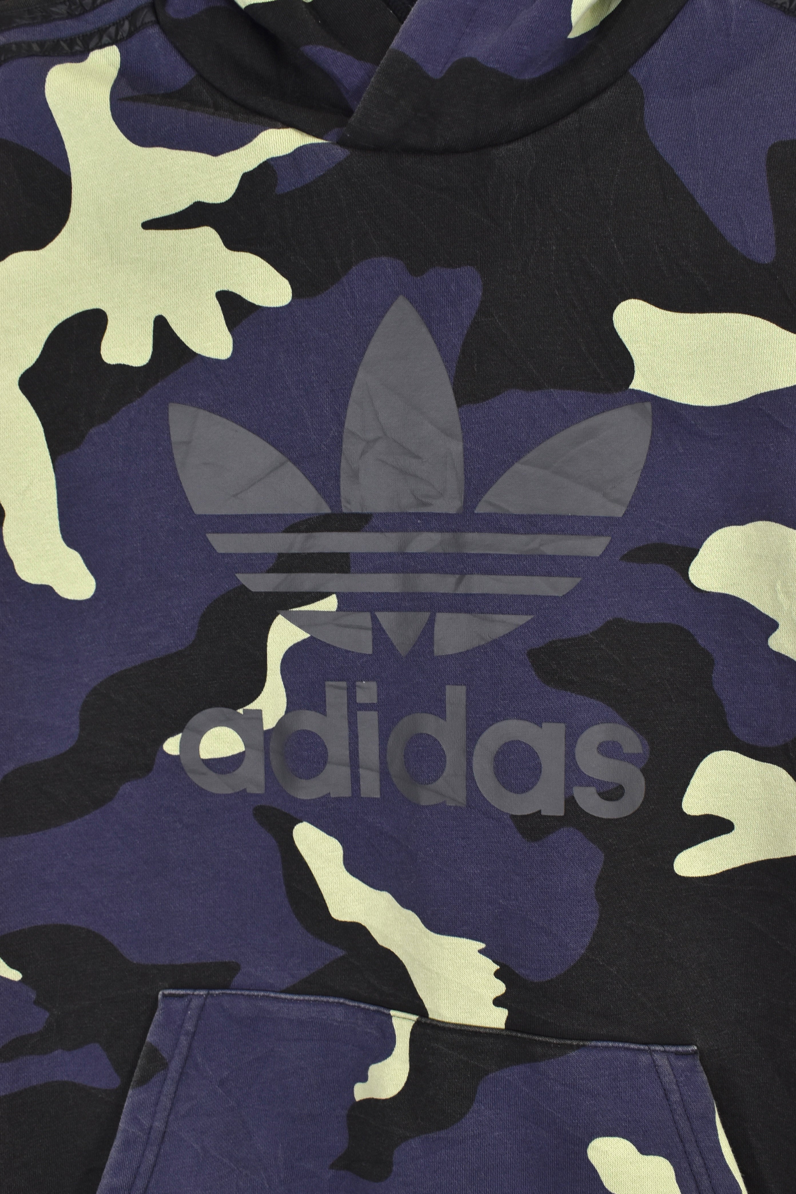 Modern adidas hoodie (L), navy camo graphic sweatshirt