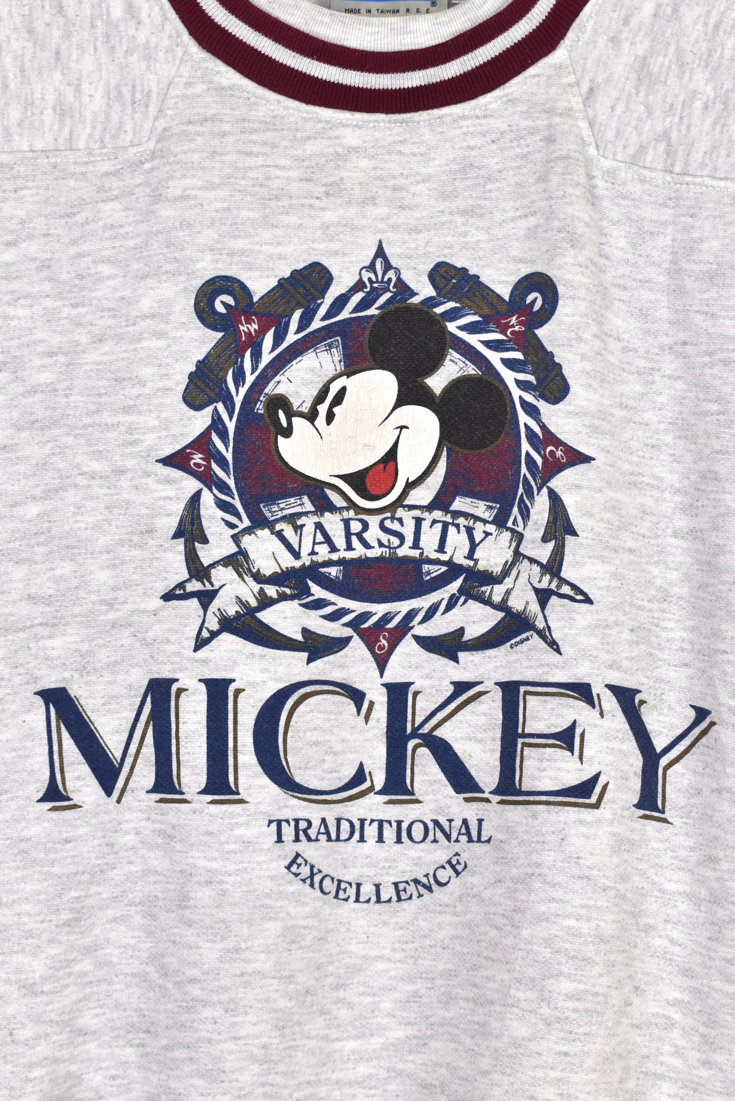 Vintage Mickey Mouse sweatshirt (XL), grey Disney graphic crewneck