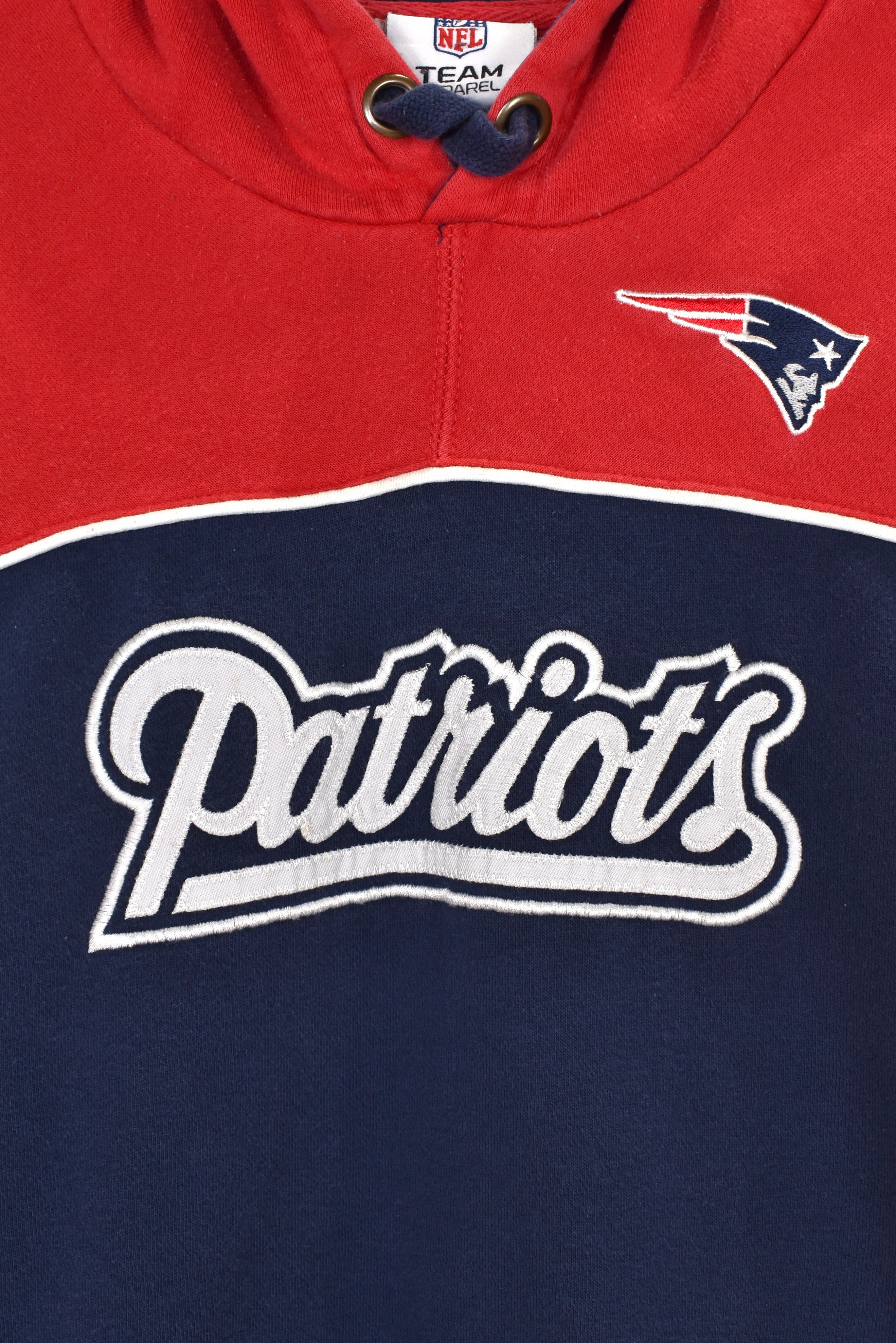 Vintage New England Patriots hoodie (L), navy NFL embroidered sweatshirt