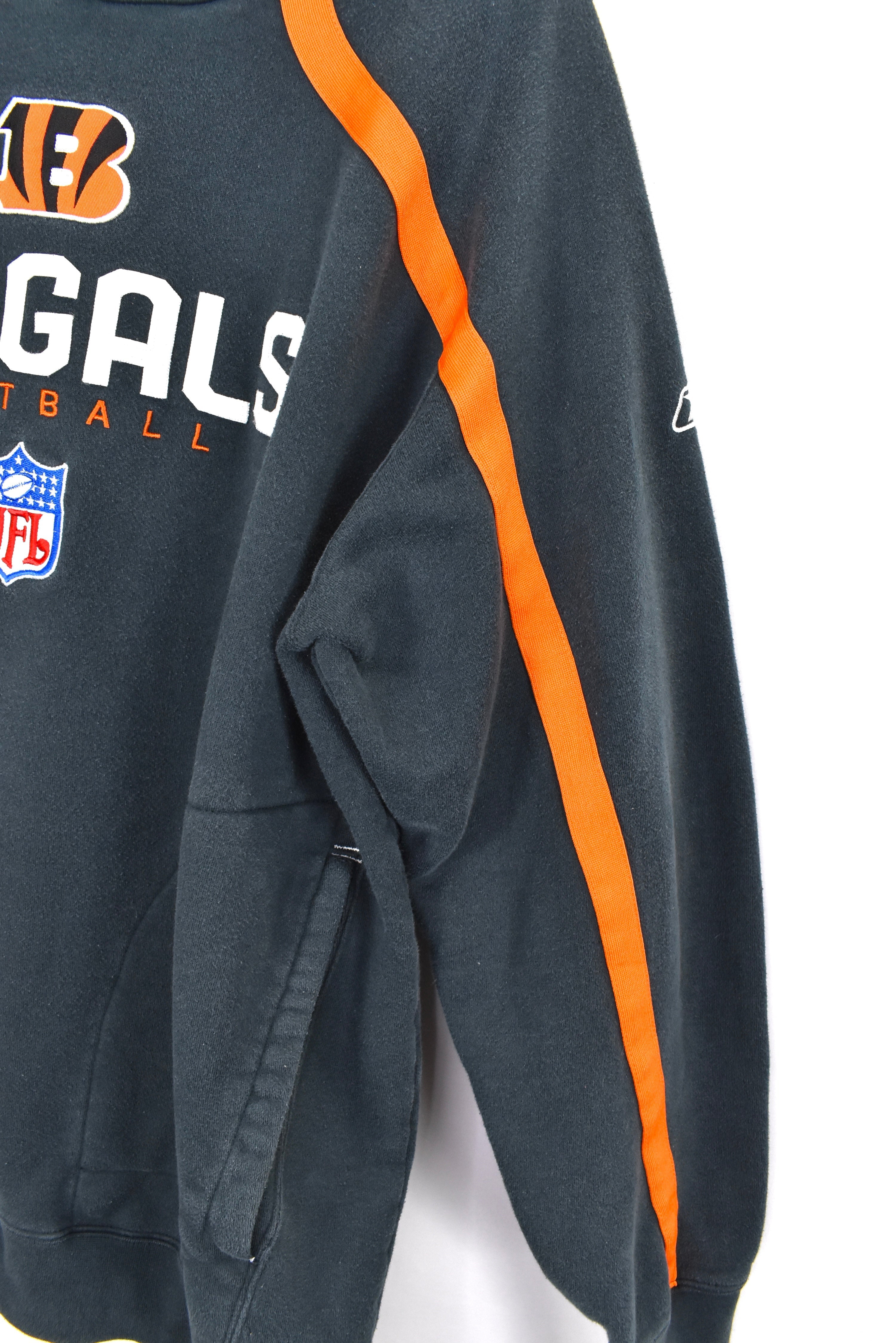Vintage Cincinnati Bengals hoodie, grey NFL embroidered sweatshirt - AU XXL PRO SPORT