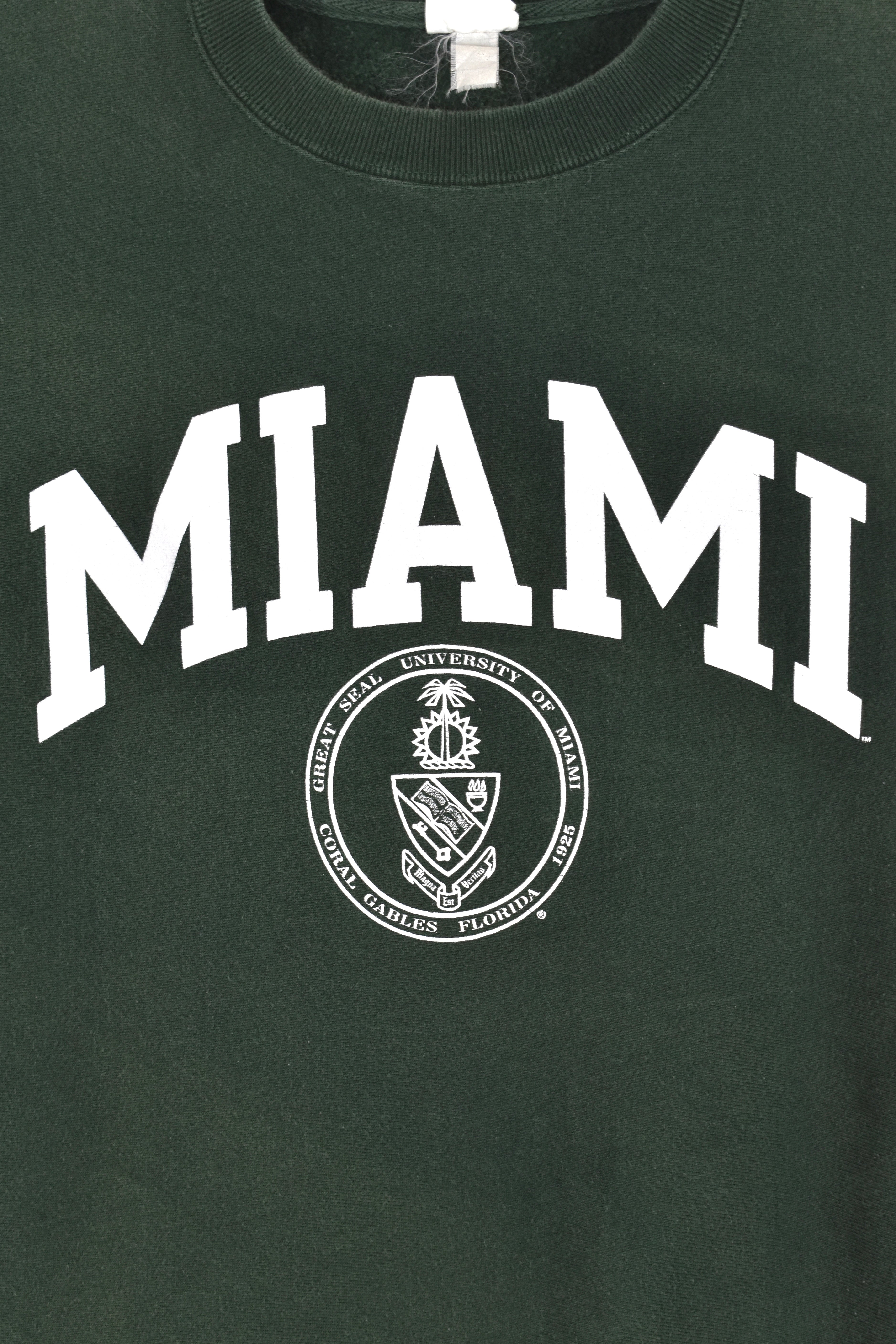 Vintage University Of Miami sweatshirt (M), green graphic crewneck