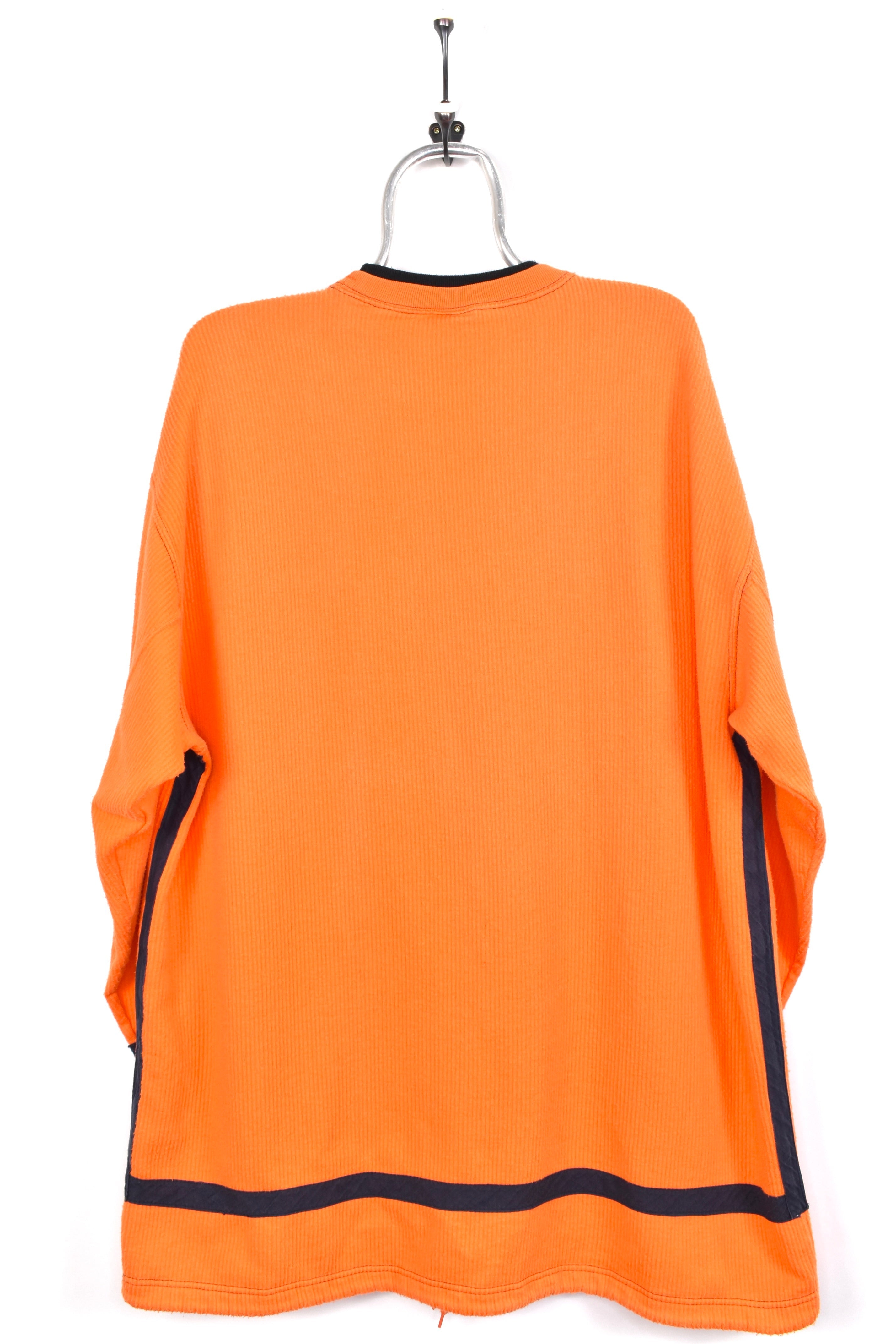 Vintage Champion sweatshirt, orange embroidered corduroy crewneck - AU XXL CHAMPION