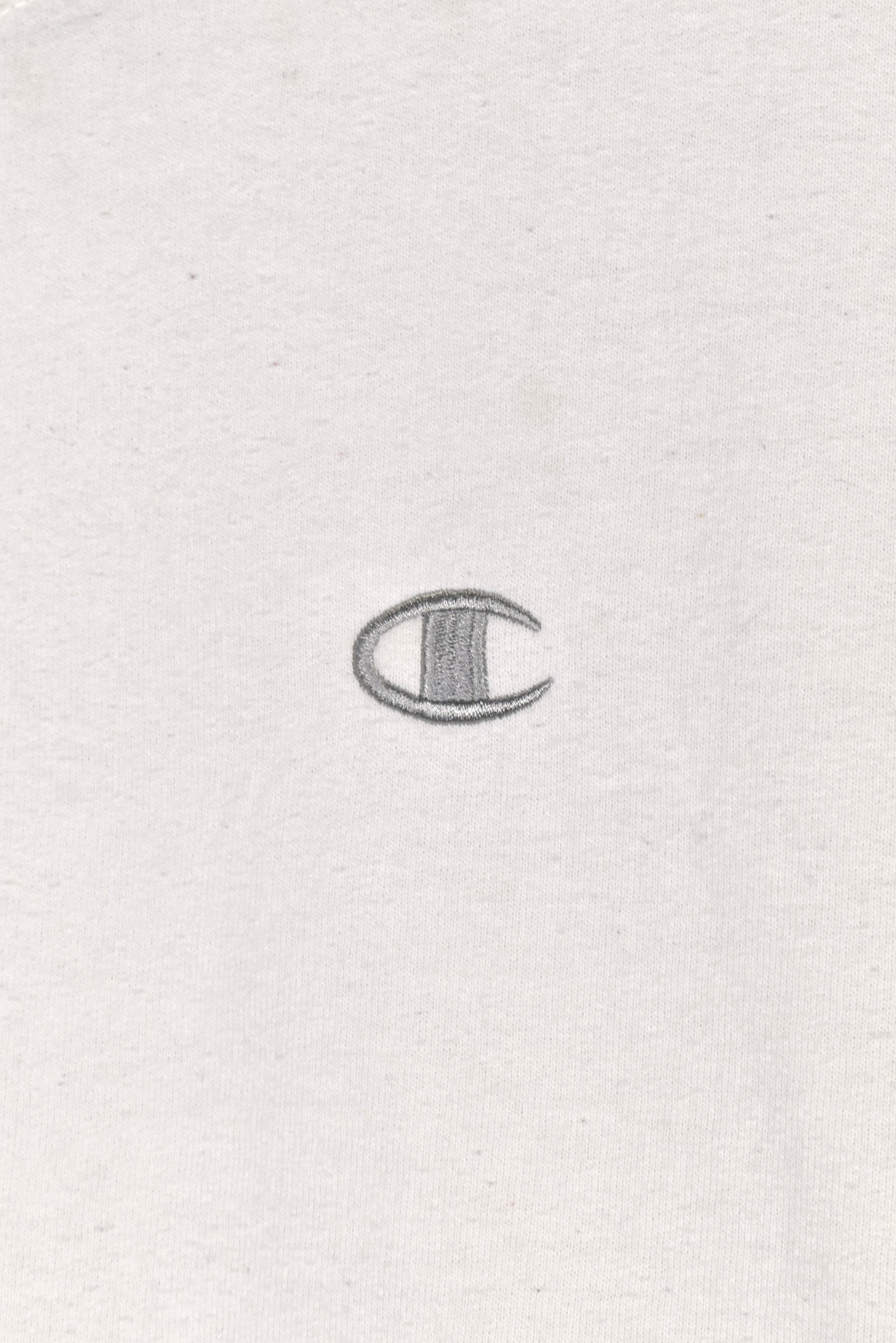 Modern Champion sweatshirt (L), white embroidered crewneck