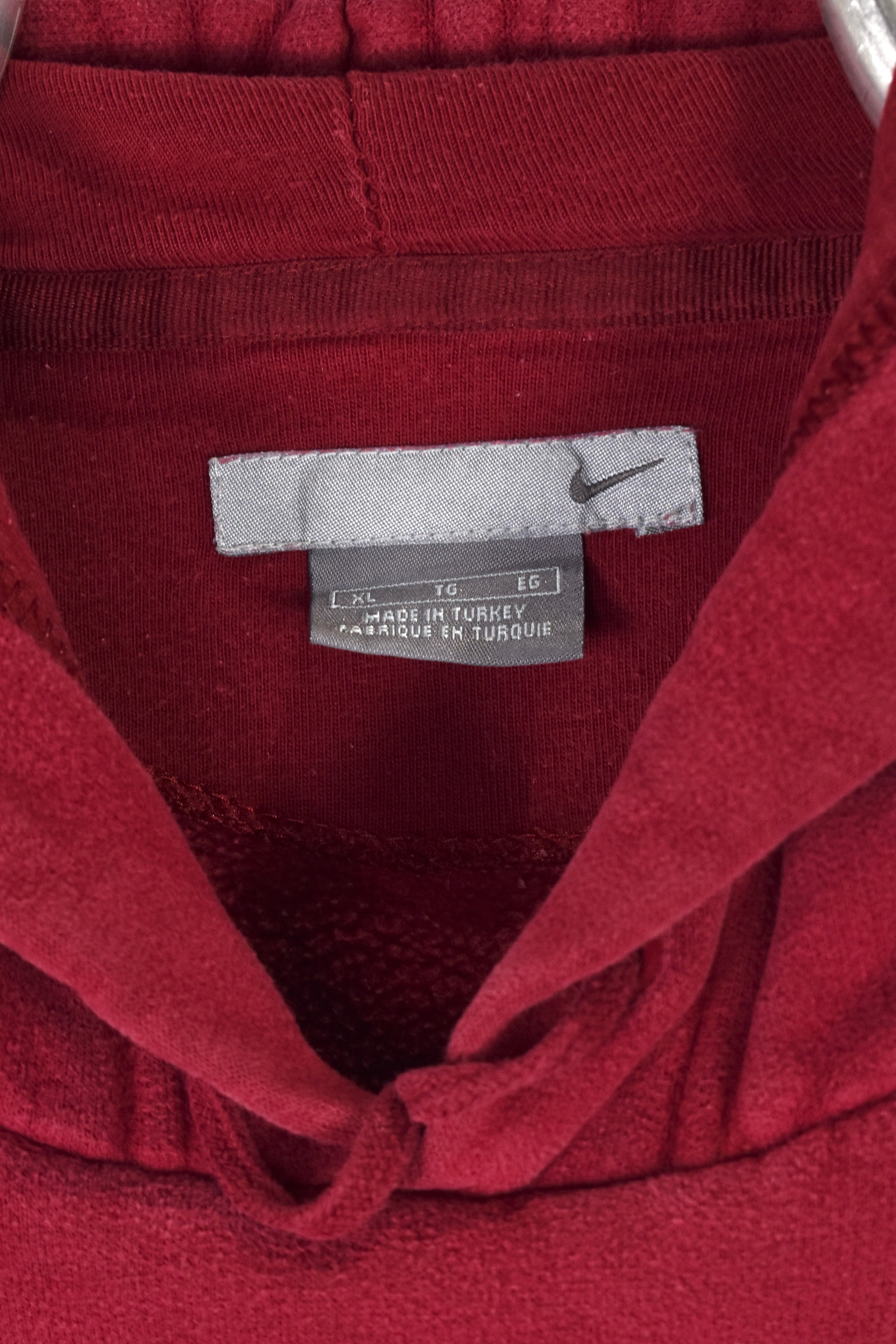 Vintage Nike hoodie (XL), red embroidered sweatshirt