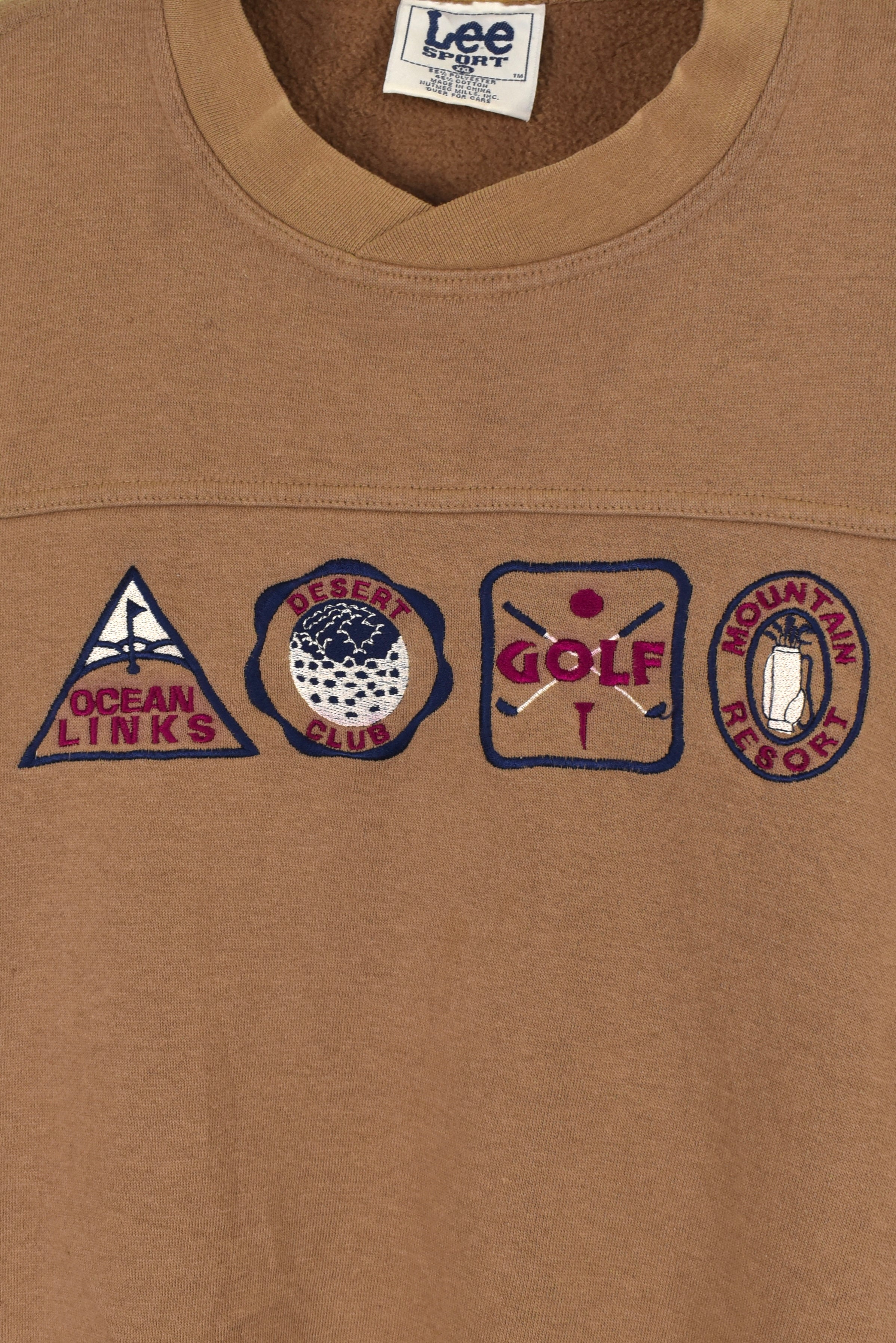 Vintage golf sweatshirt, brown embroidered crewneck - XXL