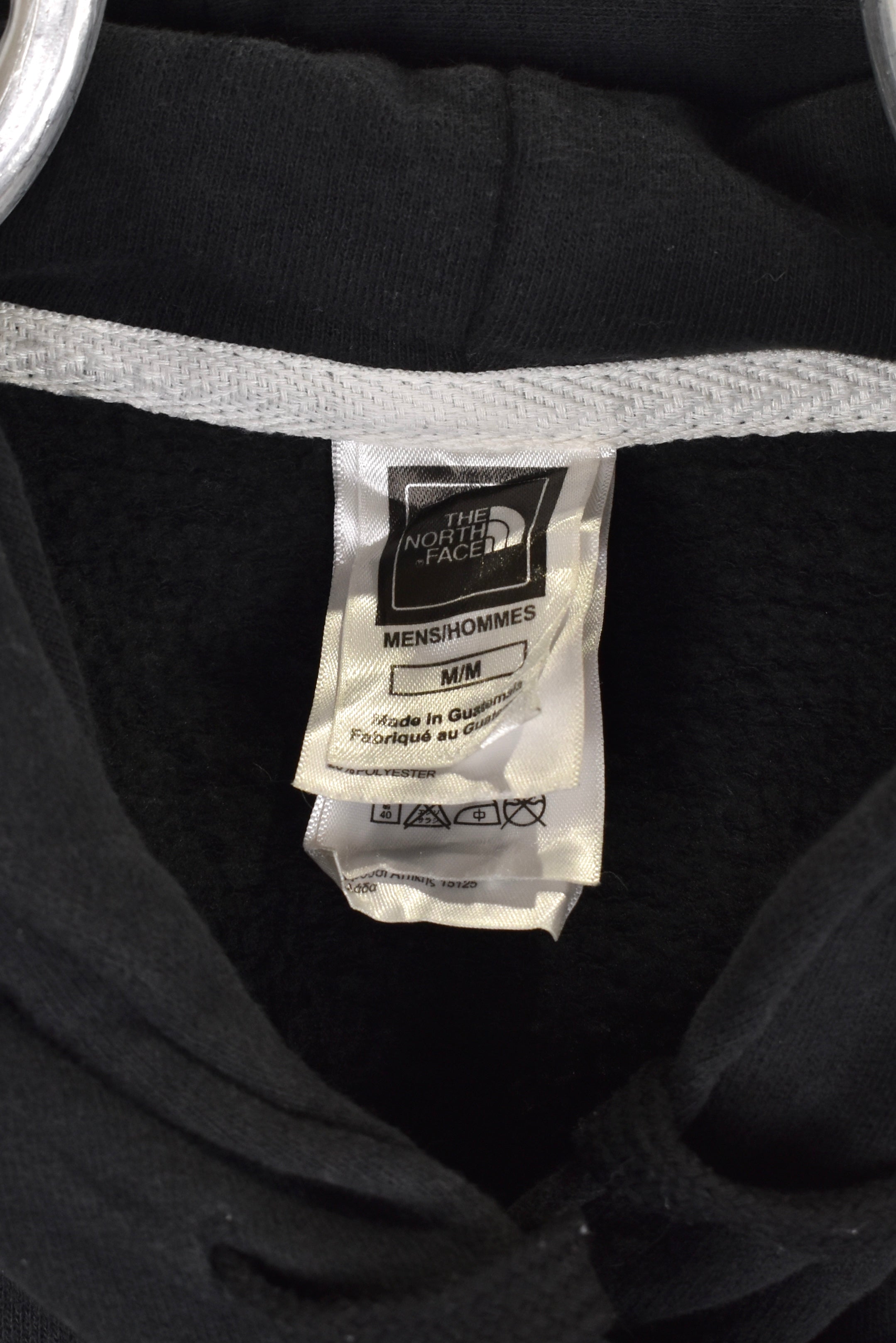 Vintage The North Face hoodie, black graphic sweatshirt - Large