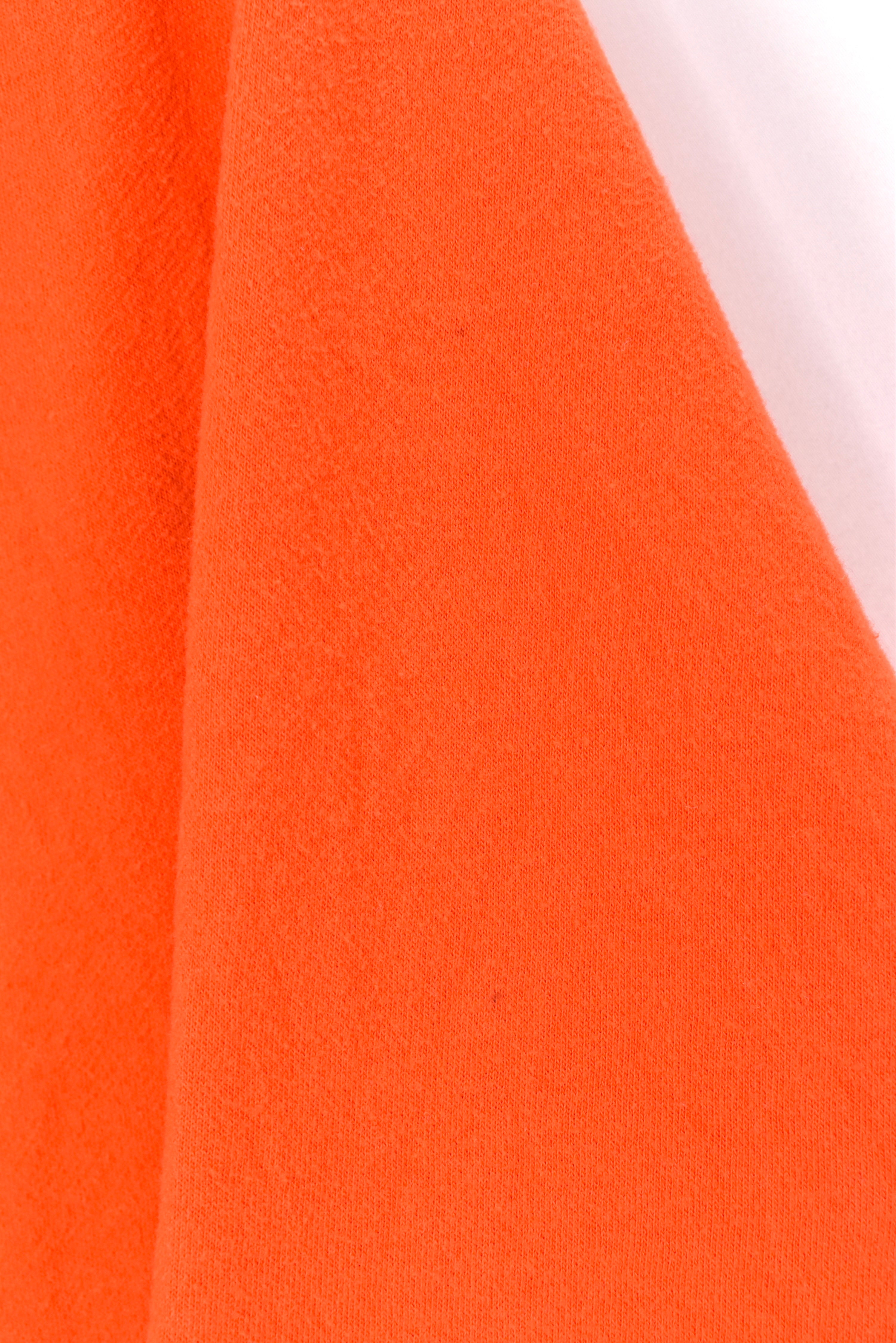 Vintage Nautica sweatshirt, orange embroidered 1/4 zip jumper - AU Large NAUTICA
