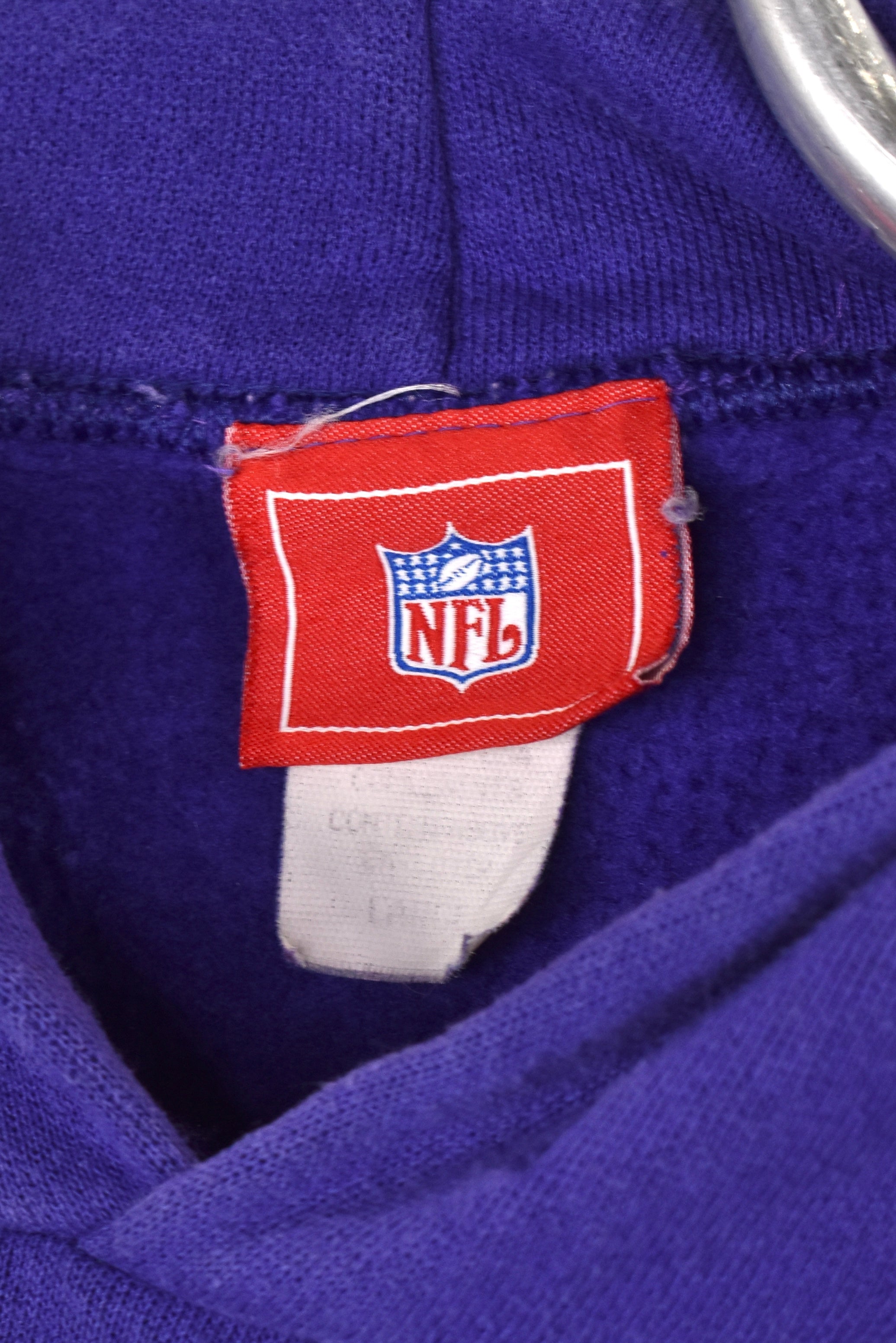 Vintage Minnesota Vikings hoodie, purple NFL embroidered sweatshirt - Large