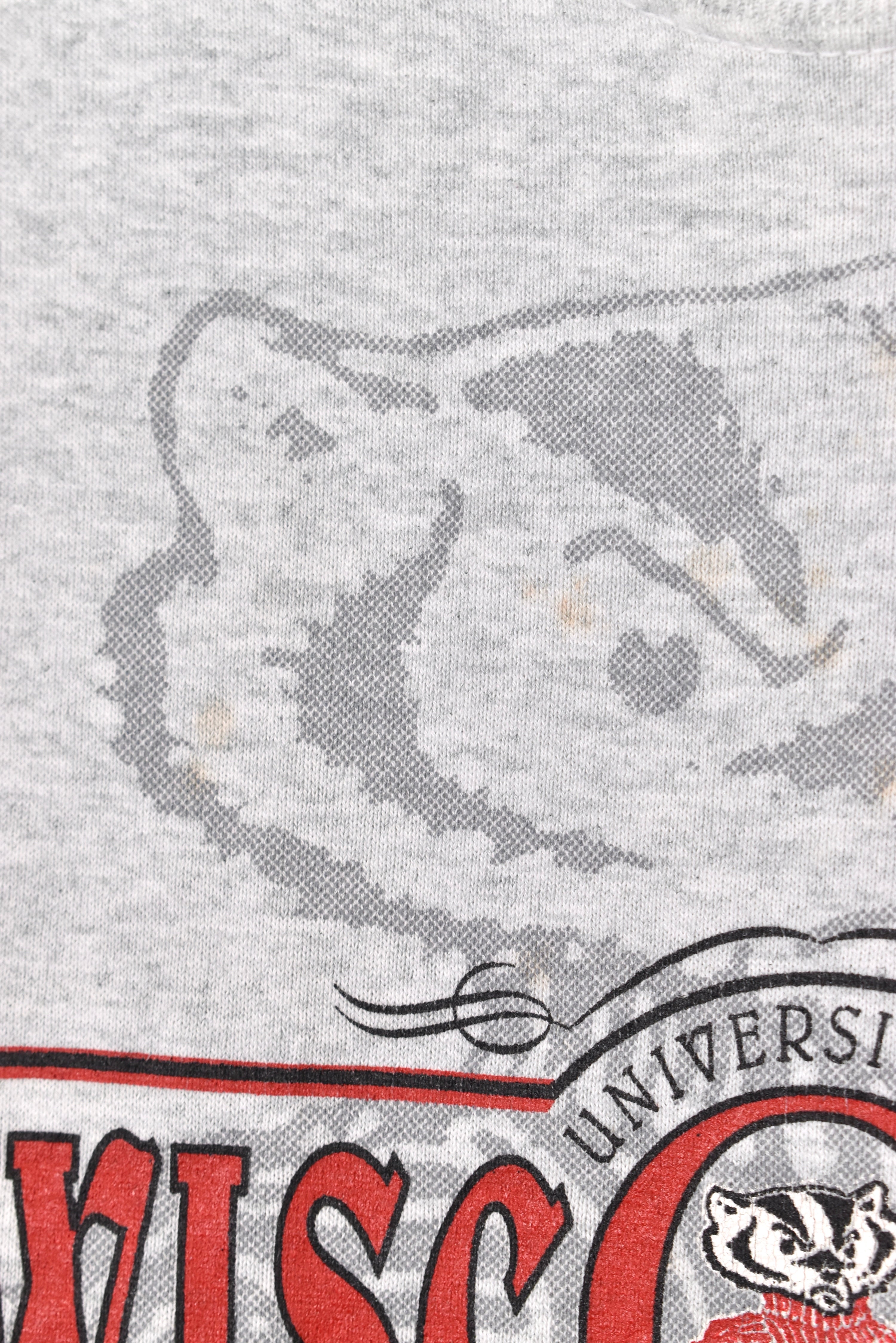 Vintage University of Wisconsin sweatshirt, grey Badgers crewneck - XL