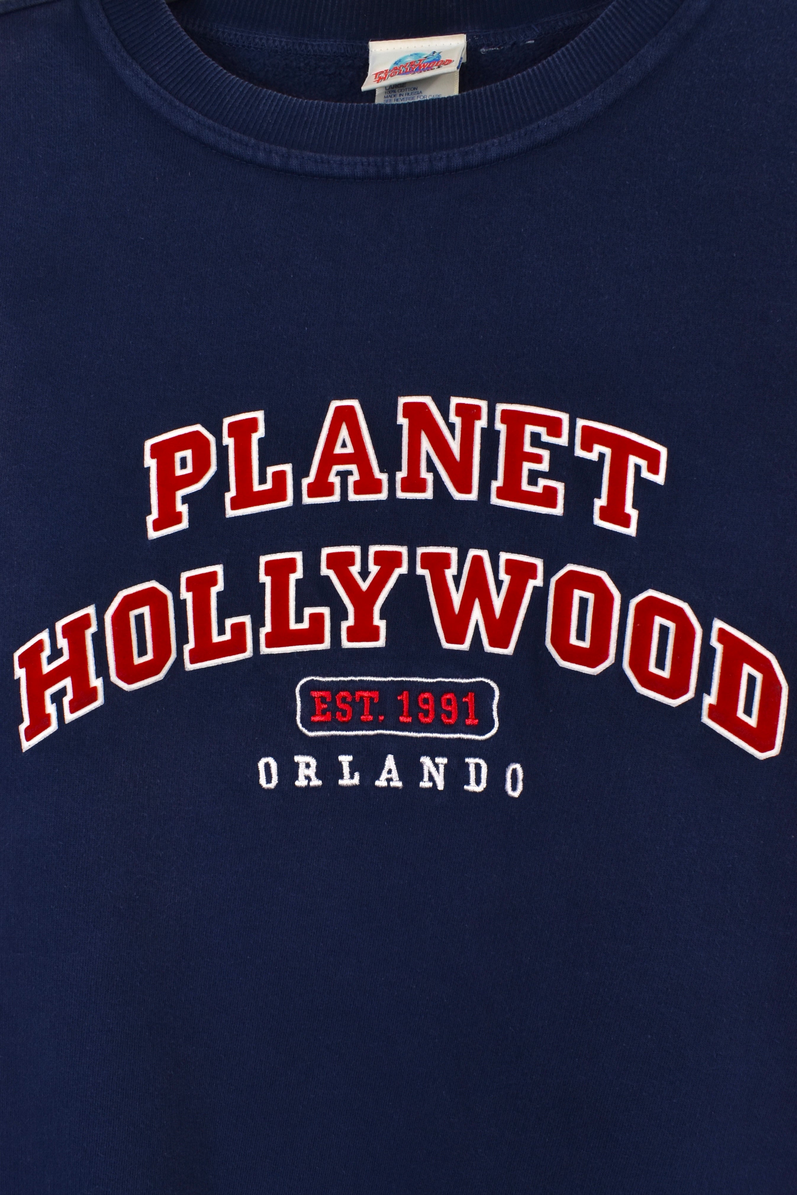Vintage 1998 Planet Hollywood sweatshirt, navy embroidered crewneck - XL