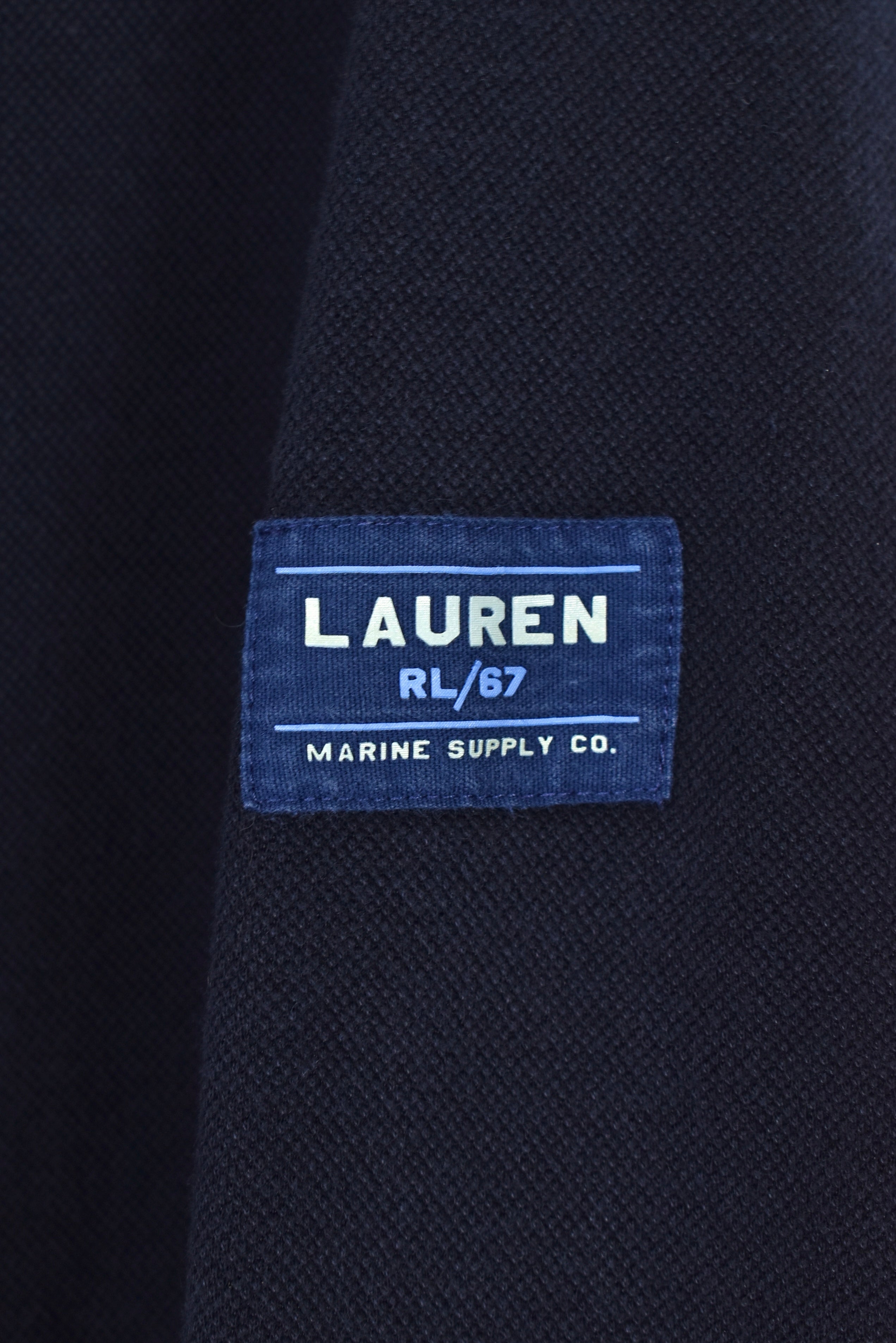 Vintage Ralph Lauren sweatshirt, navy blue turtleneck - Medium