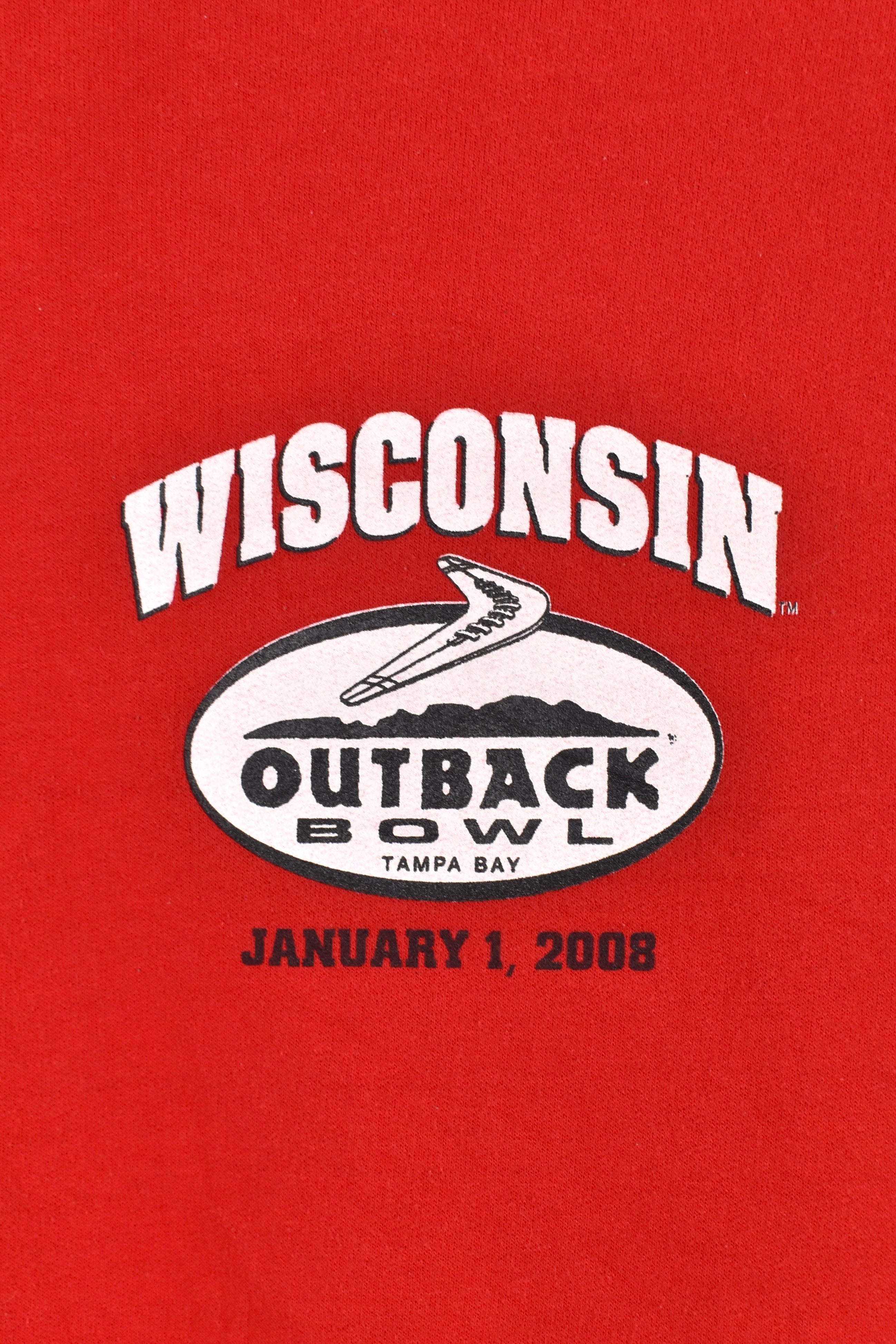 Vintage University of Wisconsin sweatshirt, red graphic crewneck - Large