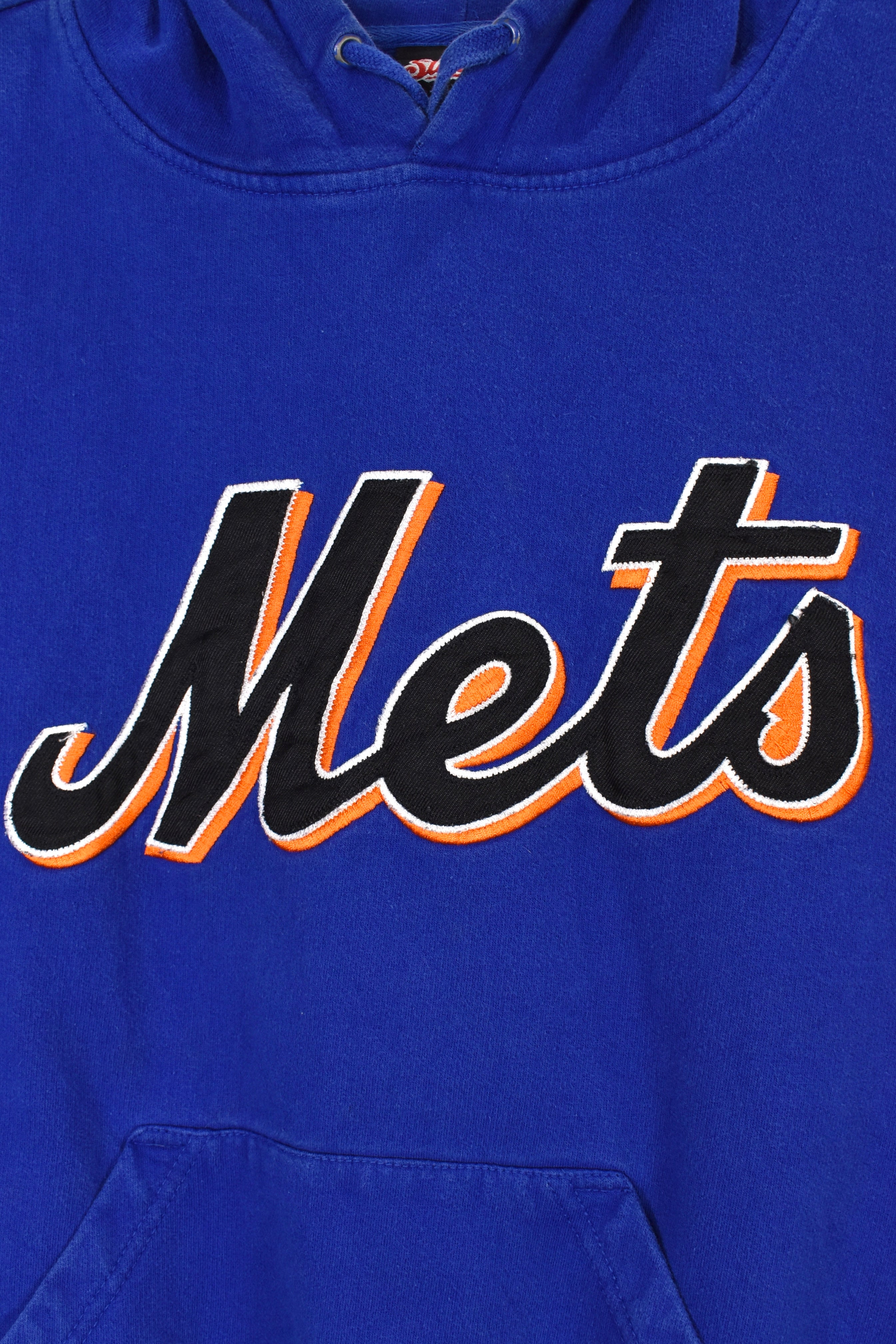 Vintage New York Mets hoodie, blue MLB embroidered sweatshirt - Medium