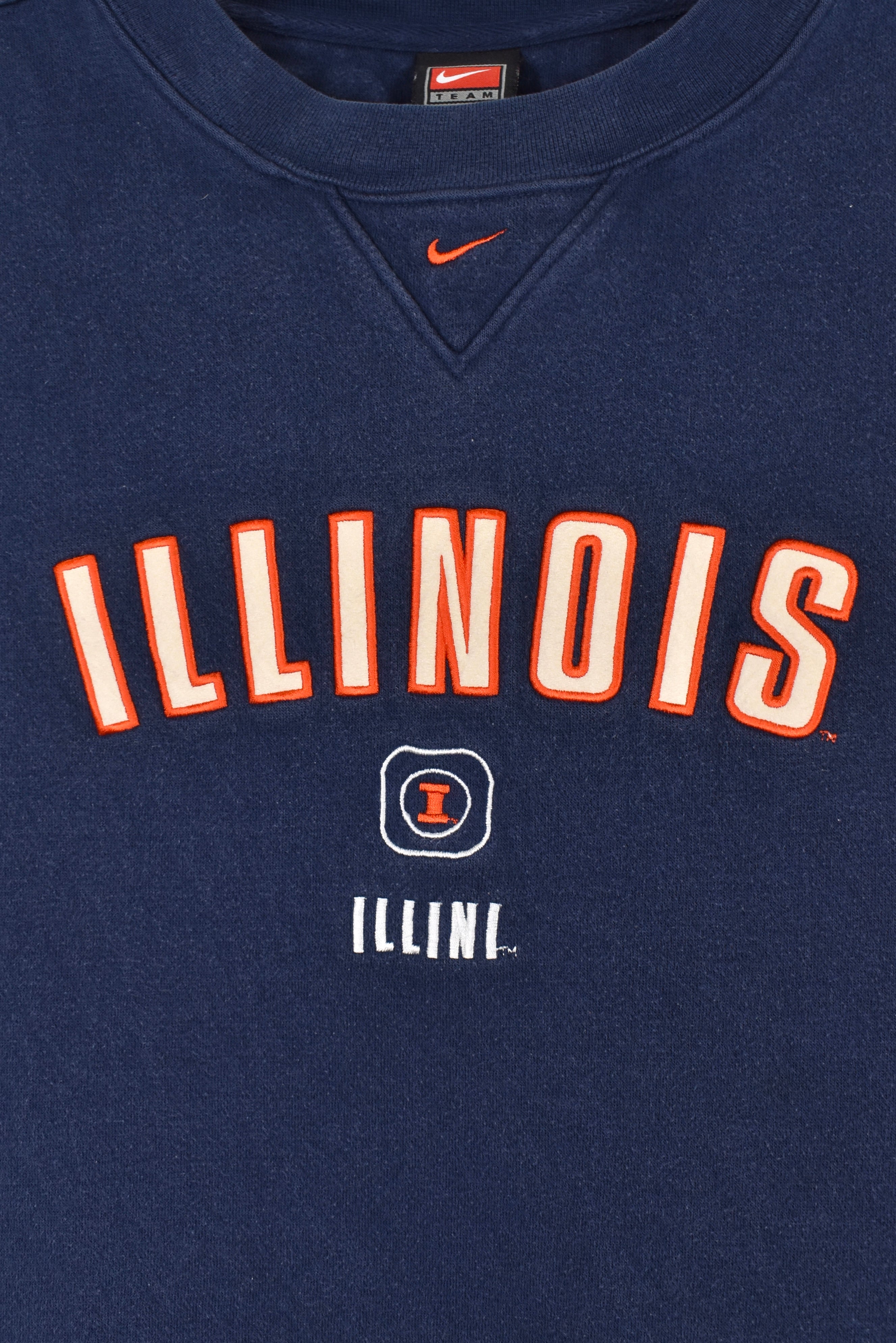 Vintage University of Illinois sweatshirt, navy Nike embroidered crewneck - XL