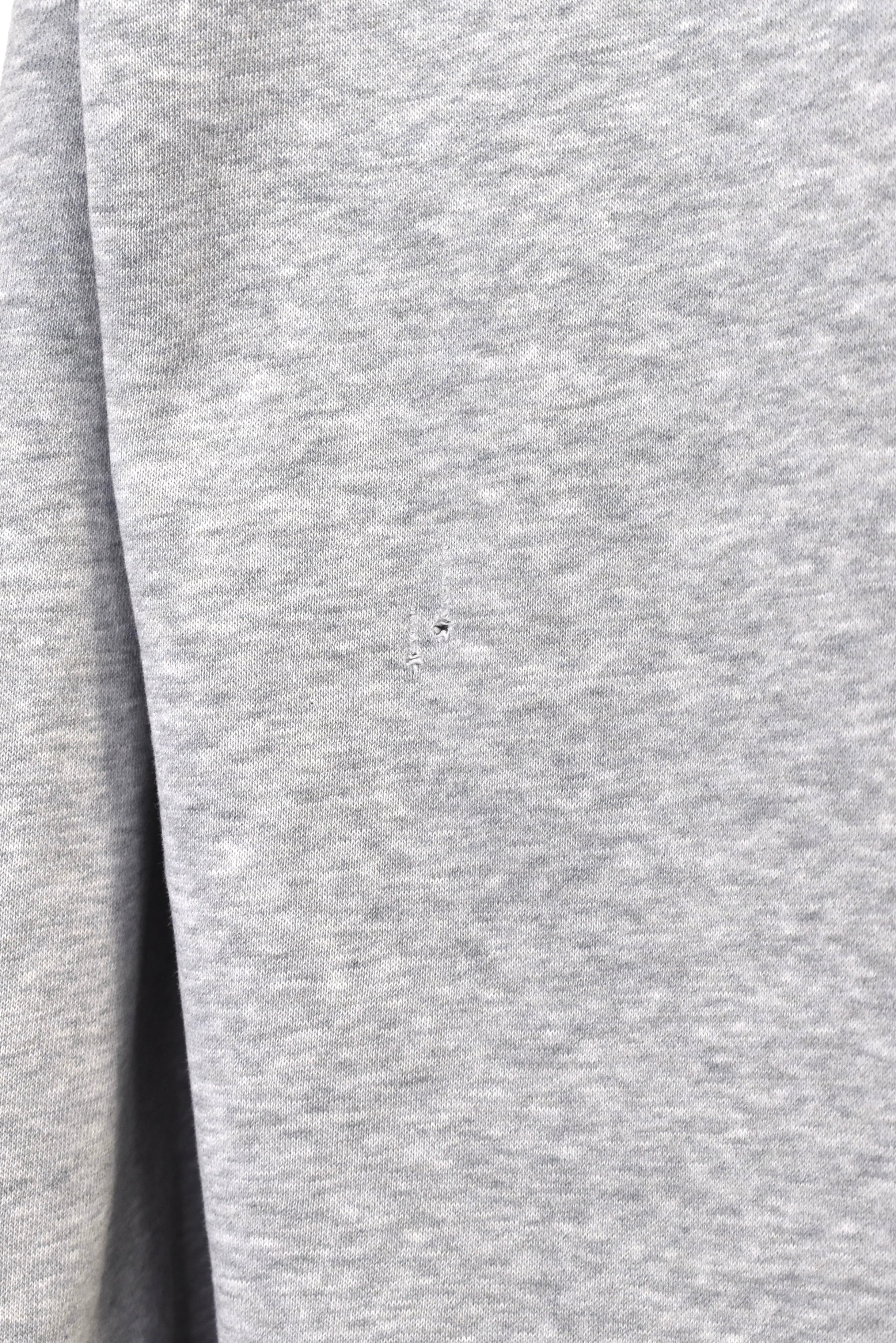 Vintage Nike hoodie, grey centre swoosh embroidered sweatshirt - Large