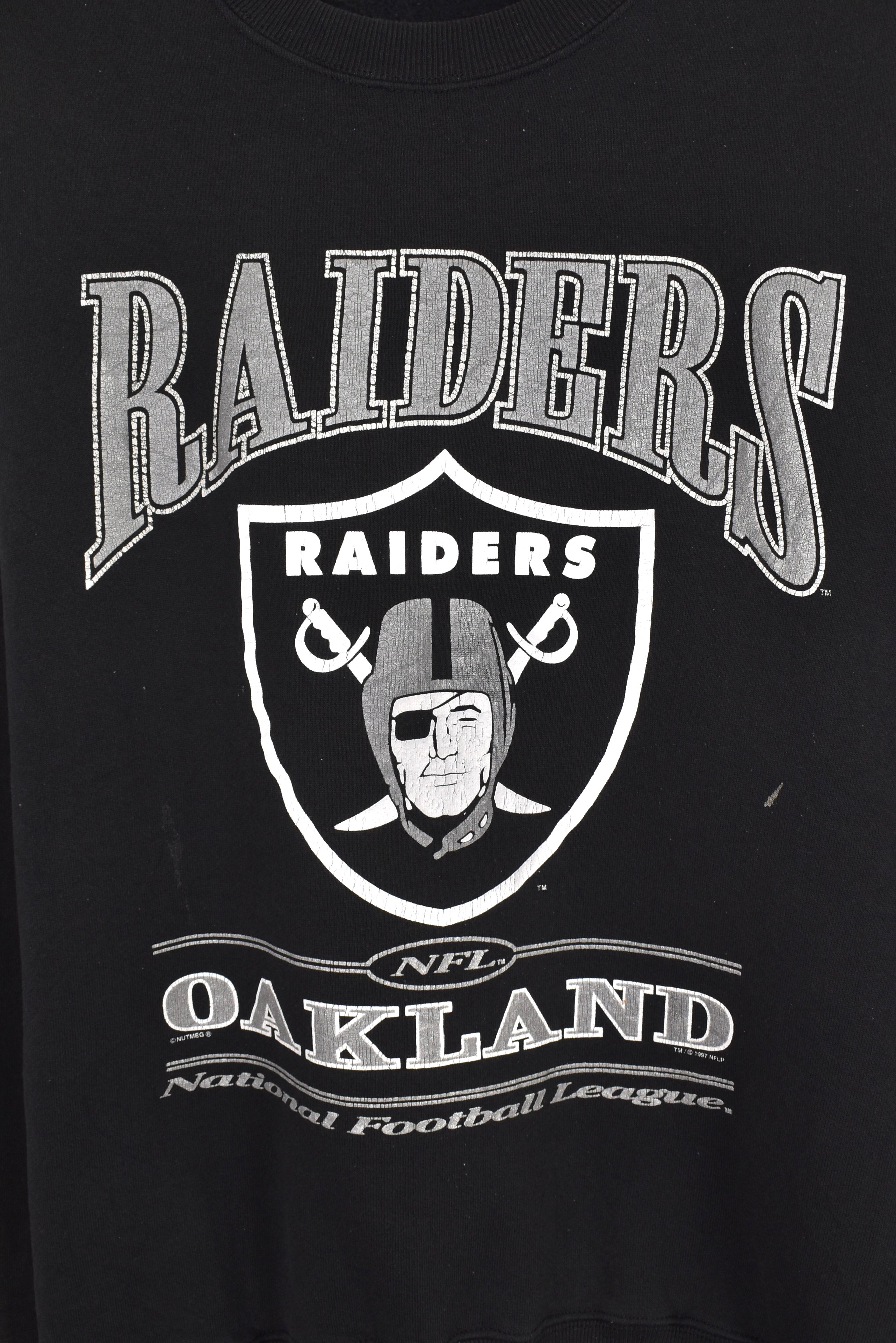 Vintage Oakland Raiders sweatshirt XXL, NFL 1997 black graphic crewneck