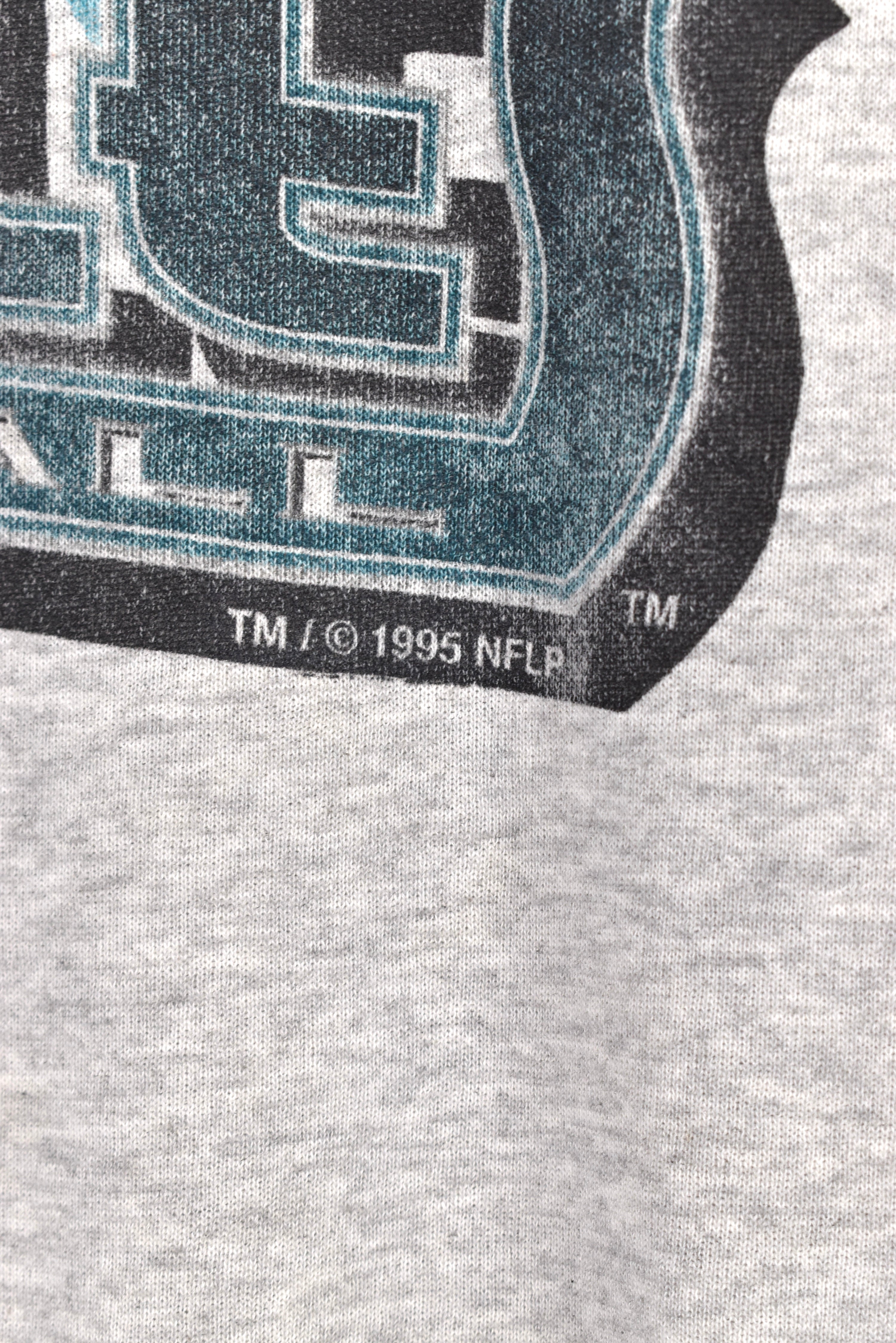 Vintage Philadelphia Eagles sweatshirt Large, NFL 1995 grey graphic crewneck
