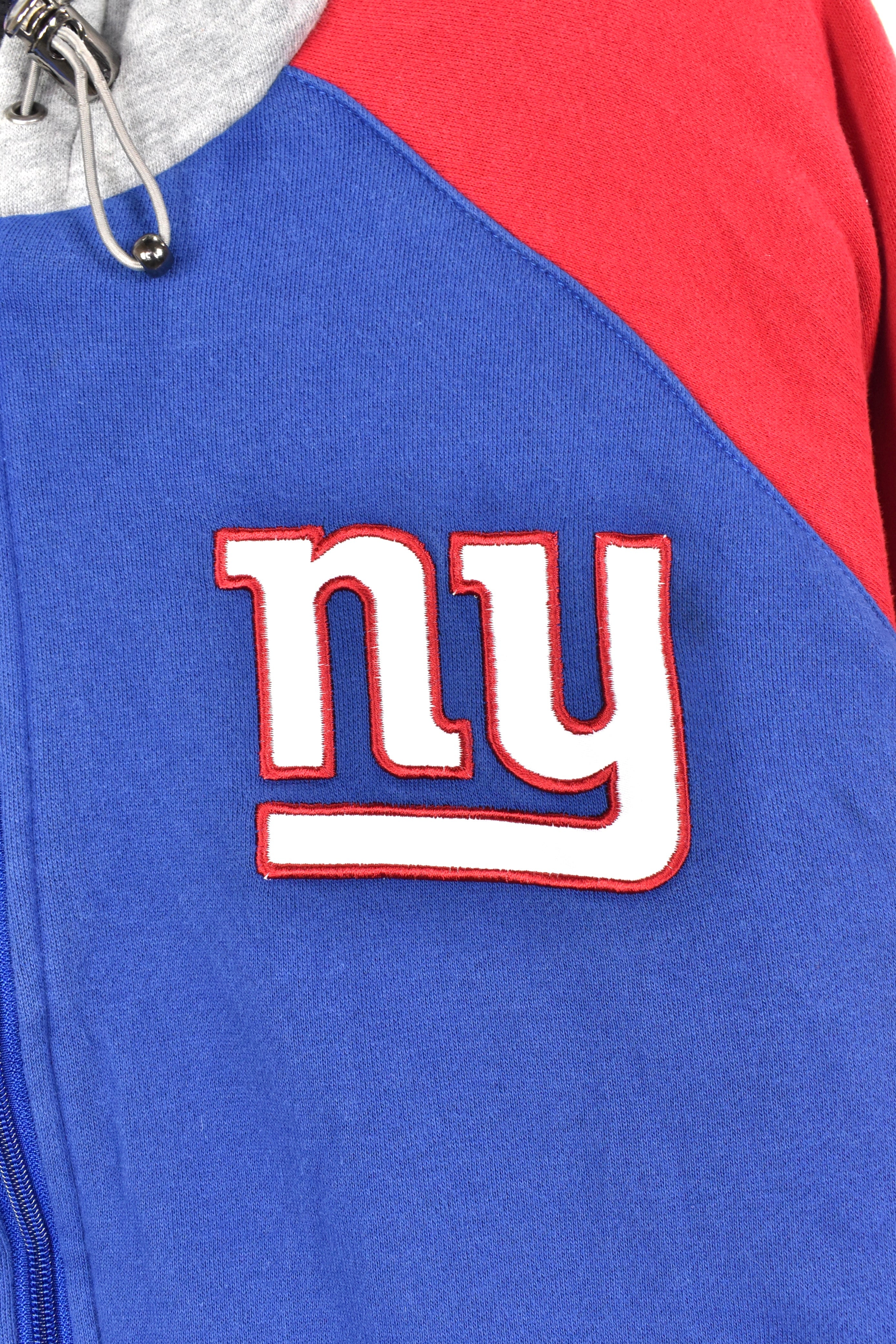 Vintage New York Giants jacket, NFL blue embroidered hoodie - AU Large PRO SPORT