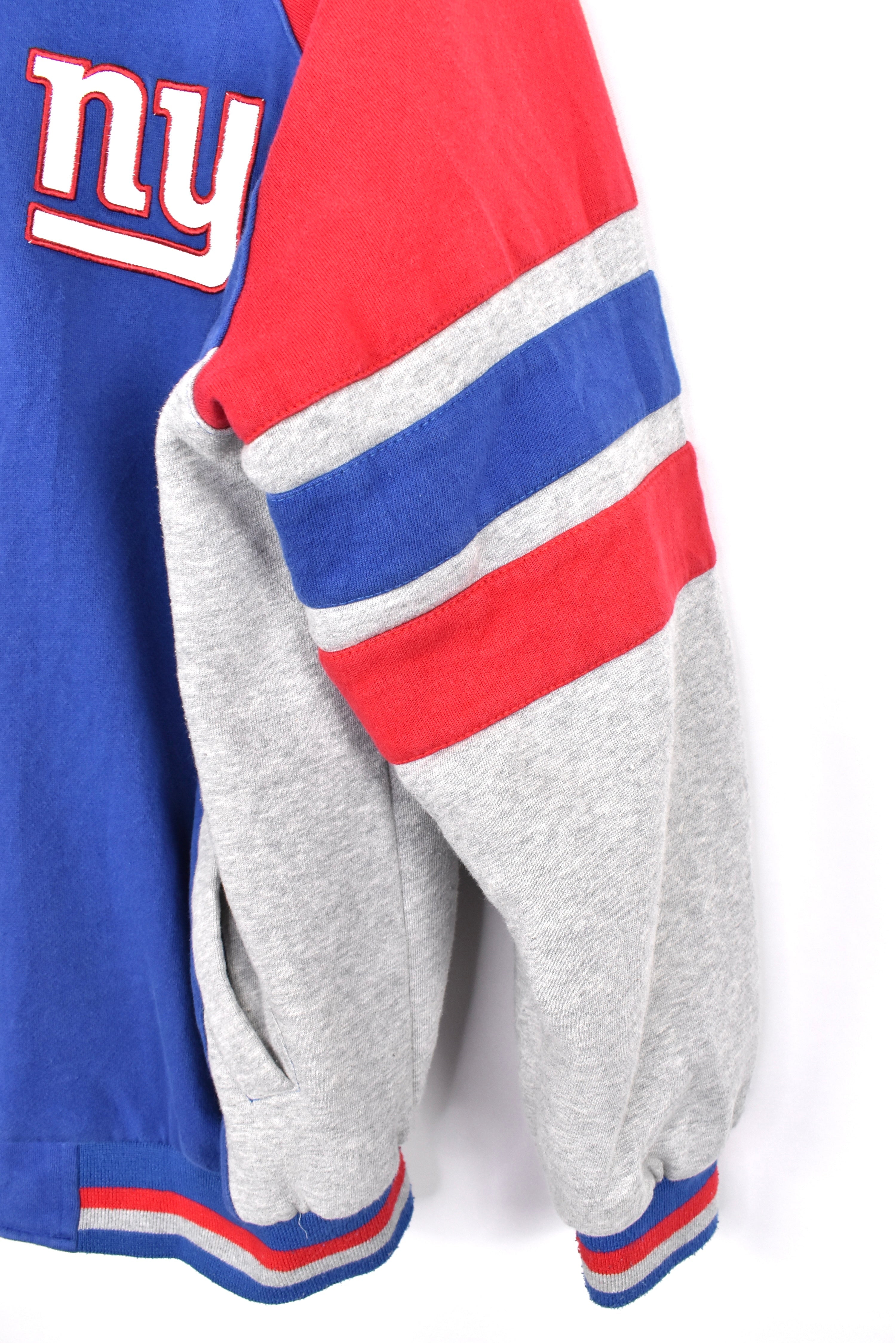 Vintage New York Giants jacket, NFL blue embroidered hoodie - AU Large PRO SPORT