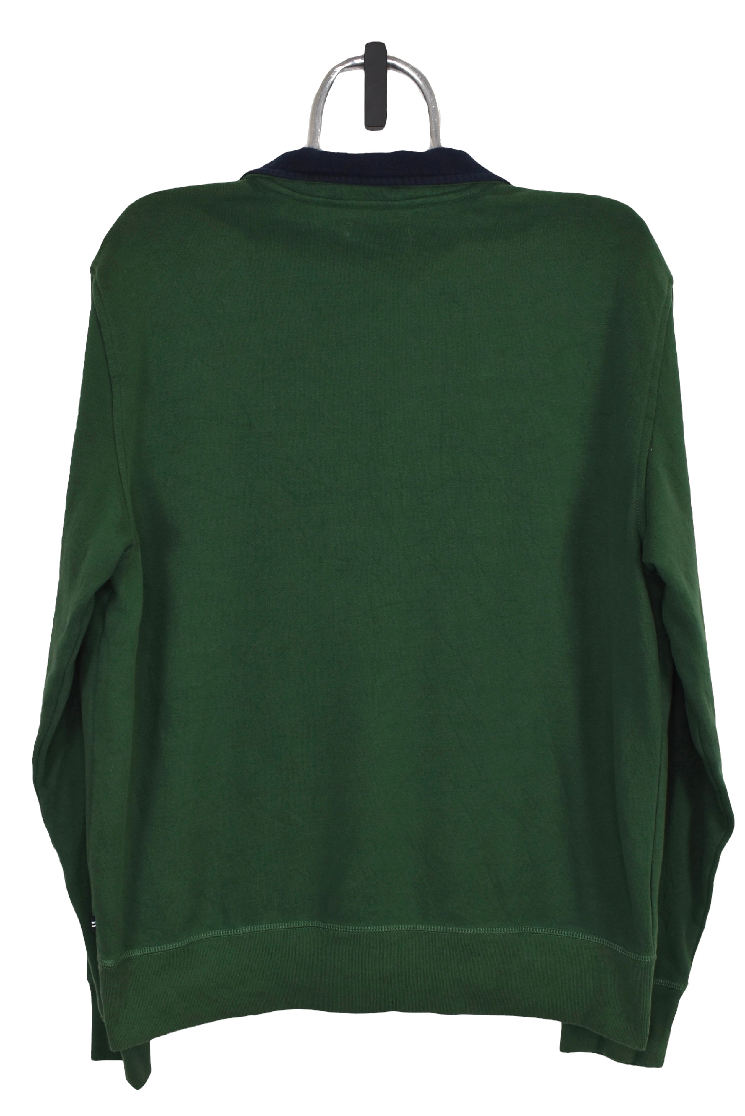 Vintage Nautica 1/4 zip (L), green embroidered sweatshirt