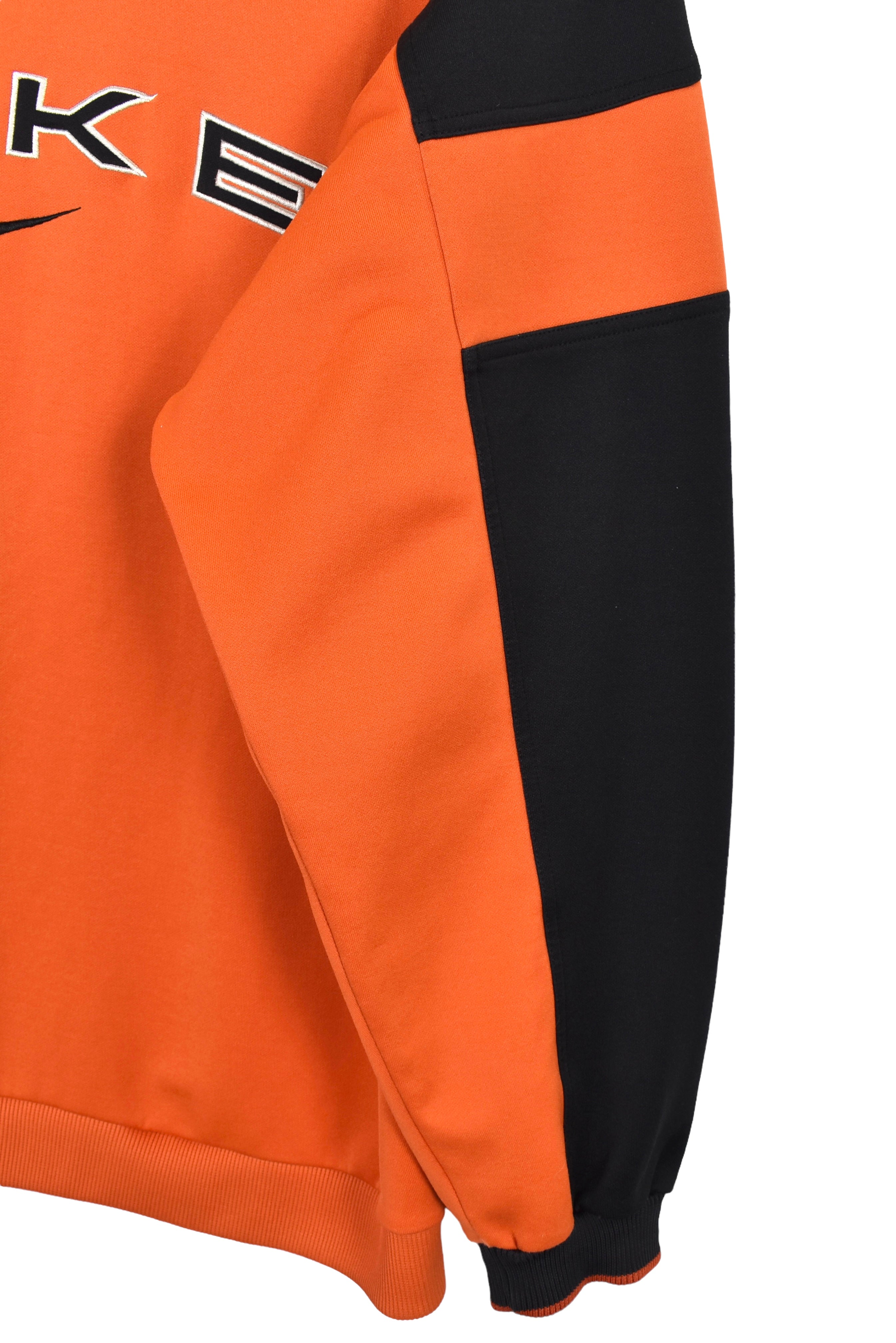 Vintage Nike sweatshirt, orange embroidered crewneck - XXL