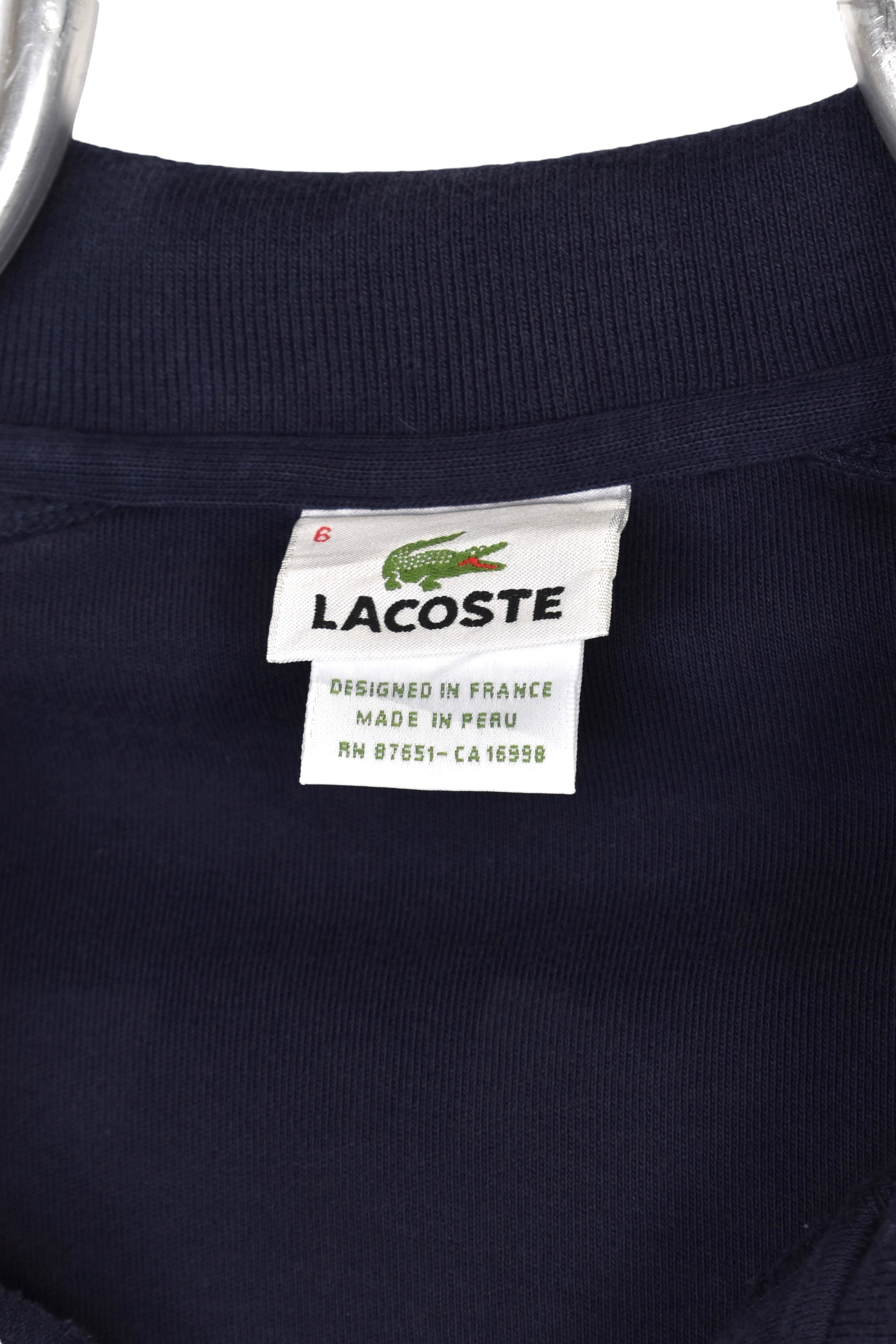 Vintage Lacoste 1/4 zip (L), navy embroidered sweatshirt