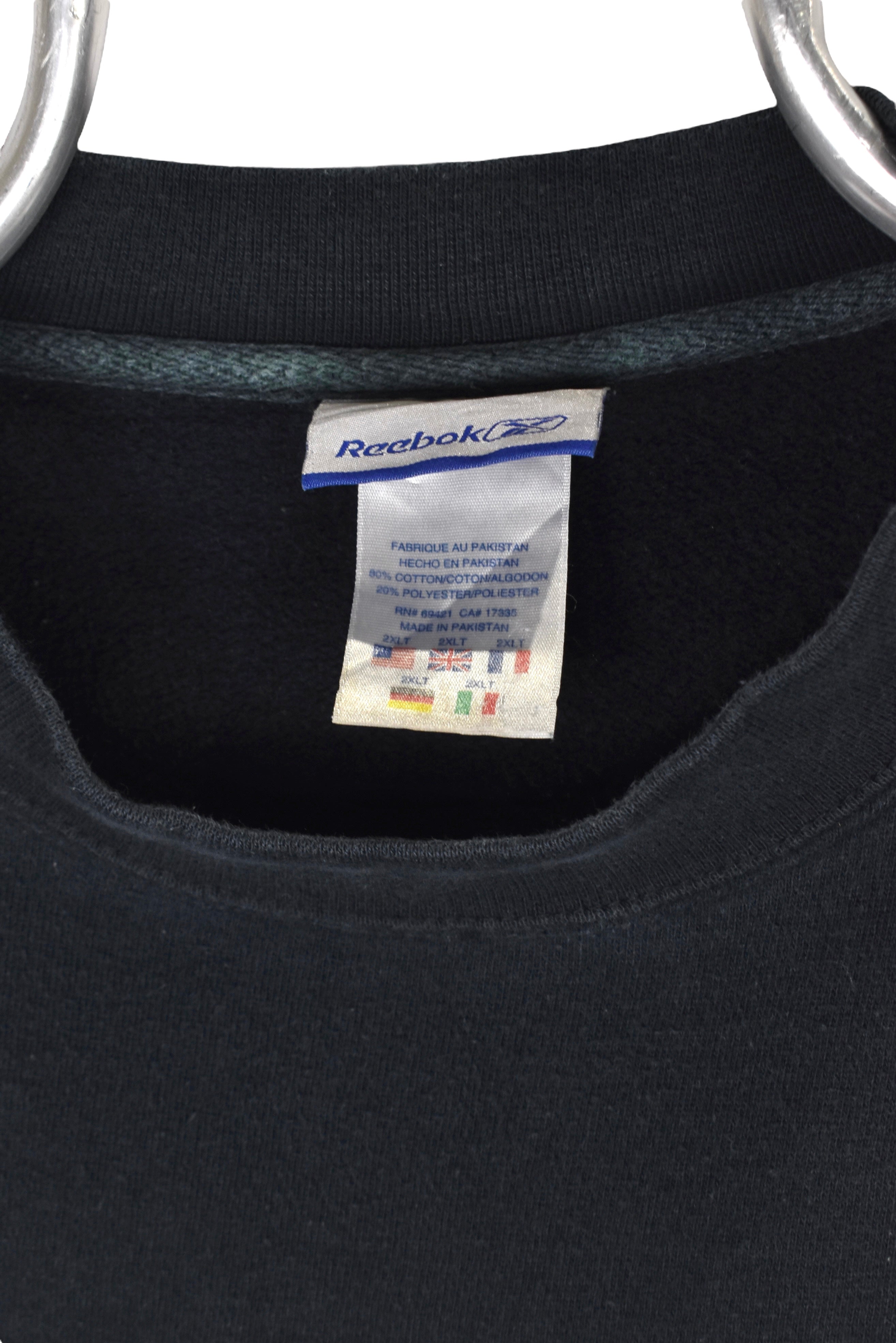 Vintage Reebok sweatshirt (2XL), black embroidered crewneck