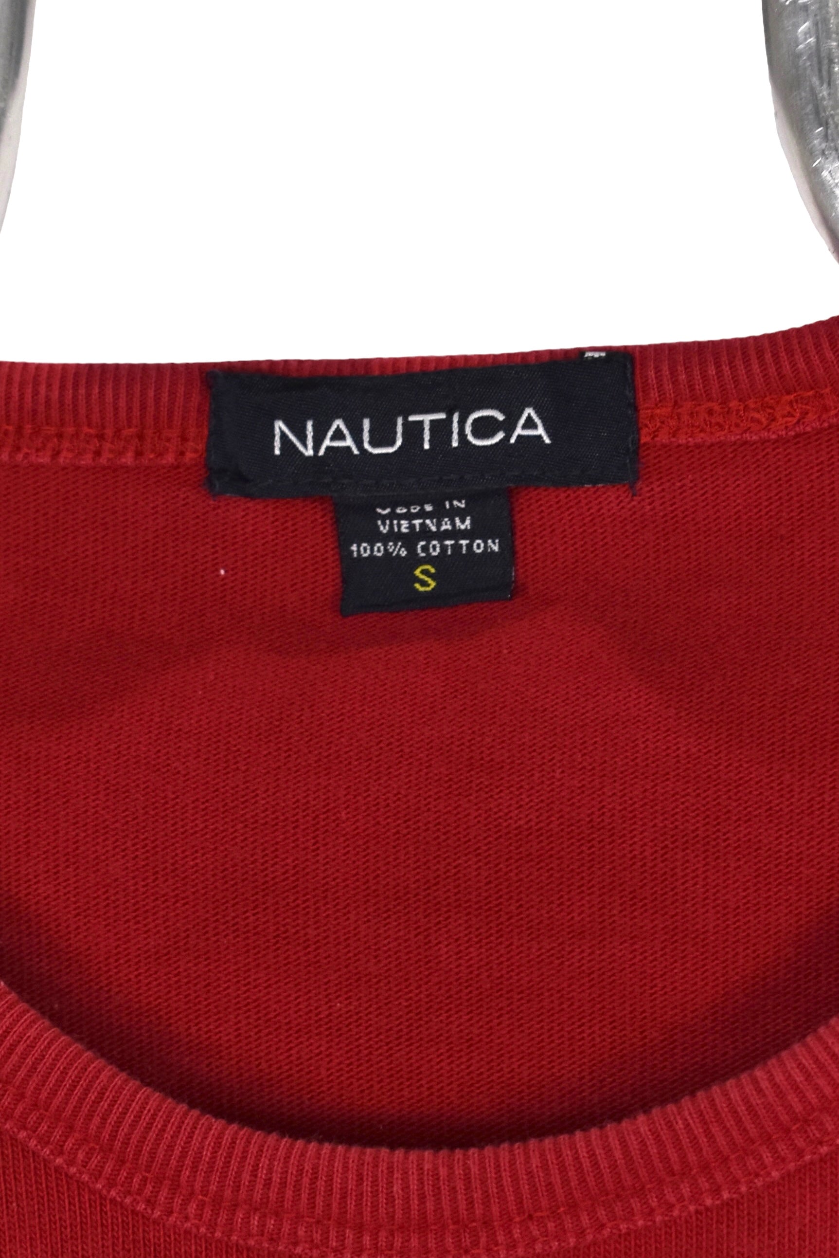 Vintage Nautica sweatshirt (M), red embroidered crewneck