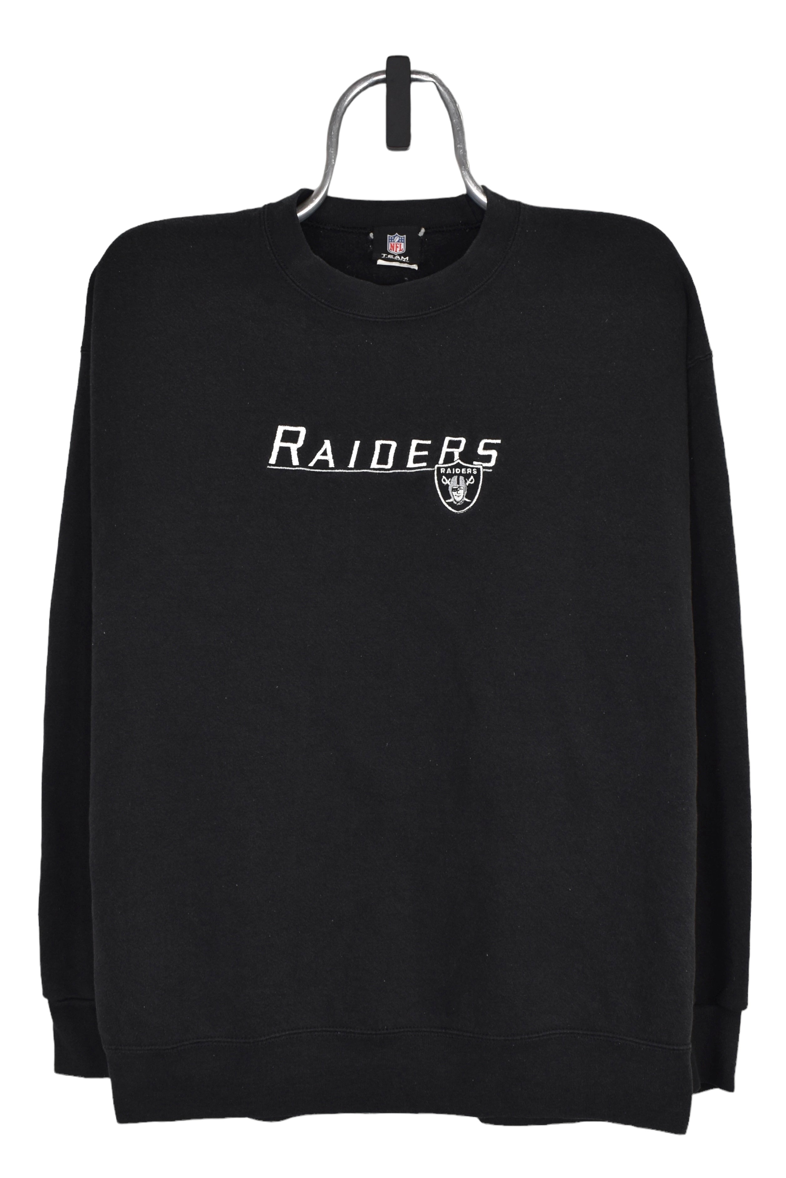 Vintage Oakland Raiders sweatshirt (L), black NFL embroidered crewneck