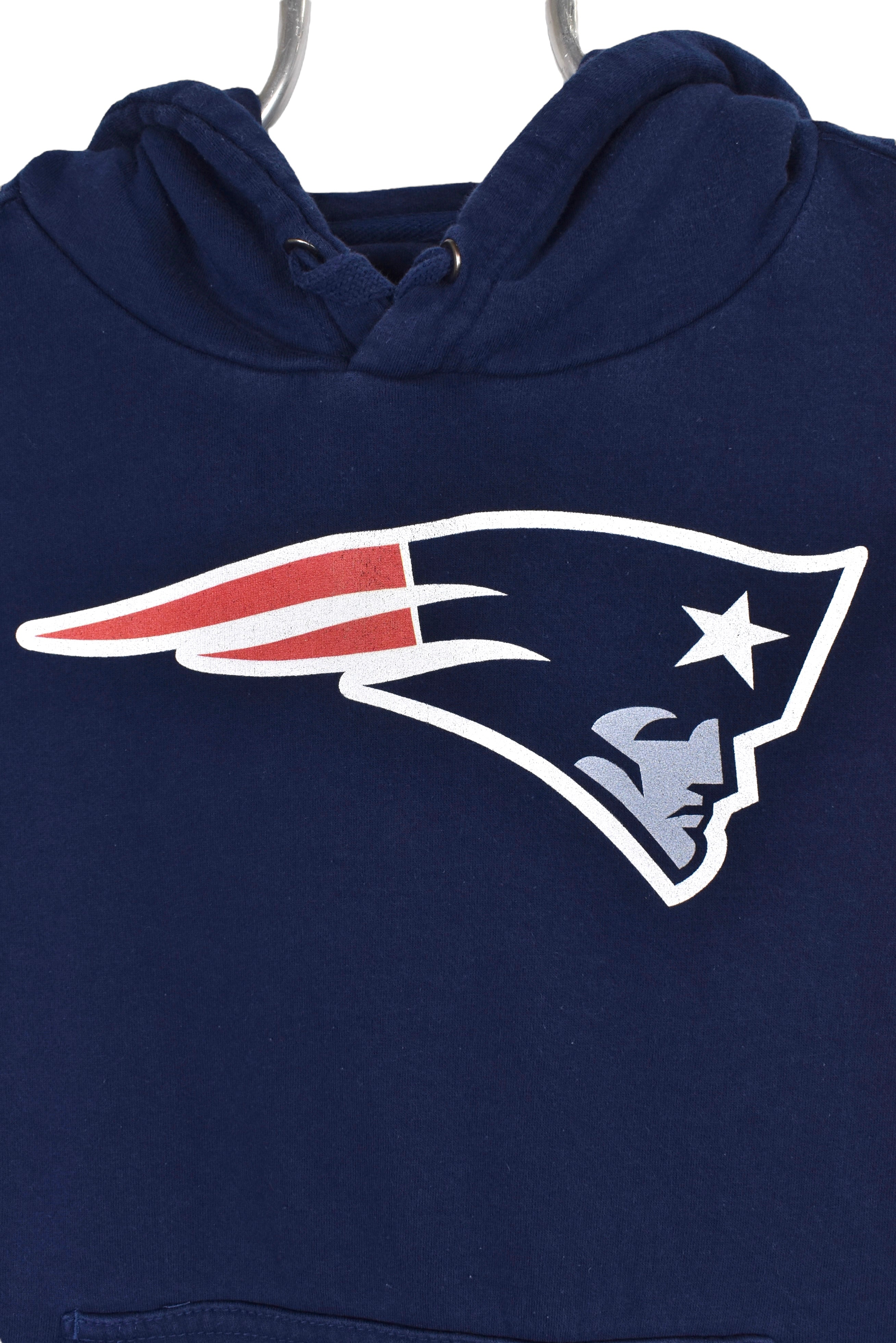 Vintage New England Patriots hoodie Medium, navy NFL graphic sweatshirt