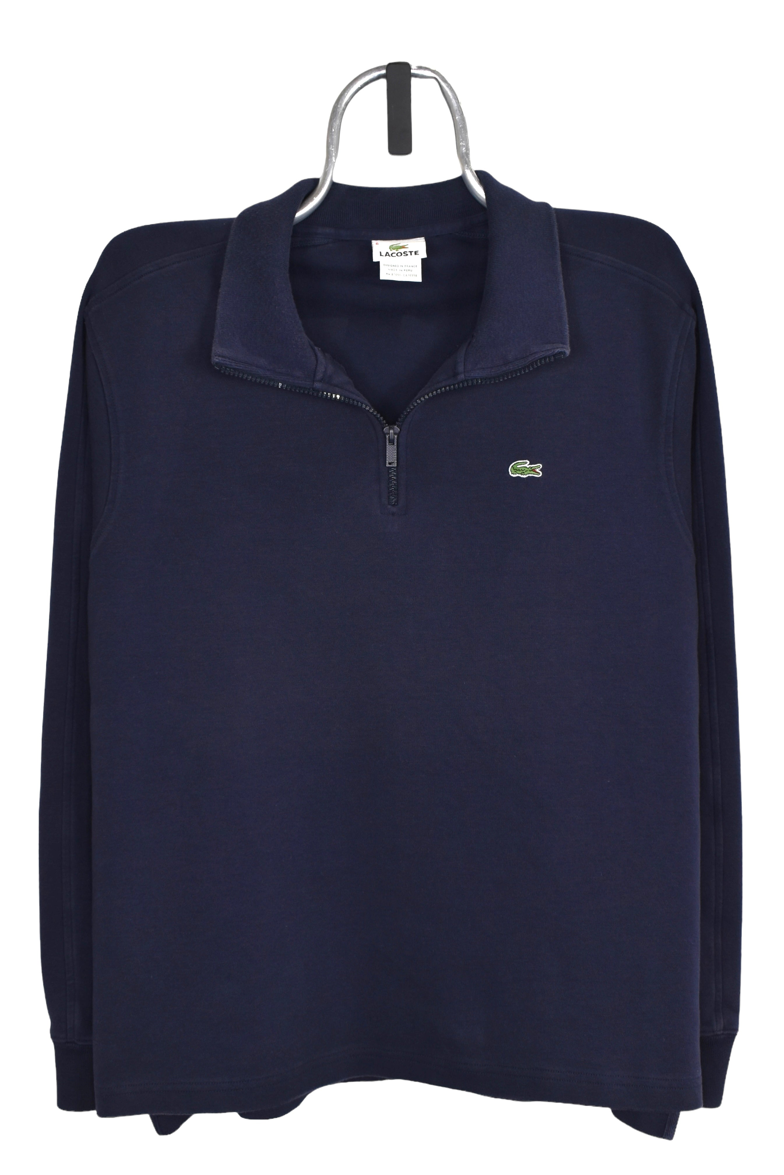 Vintage Lacoste 1/4 zip (L), navy embroidered sweatshirt