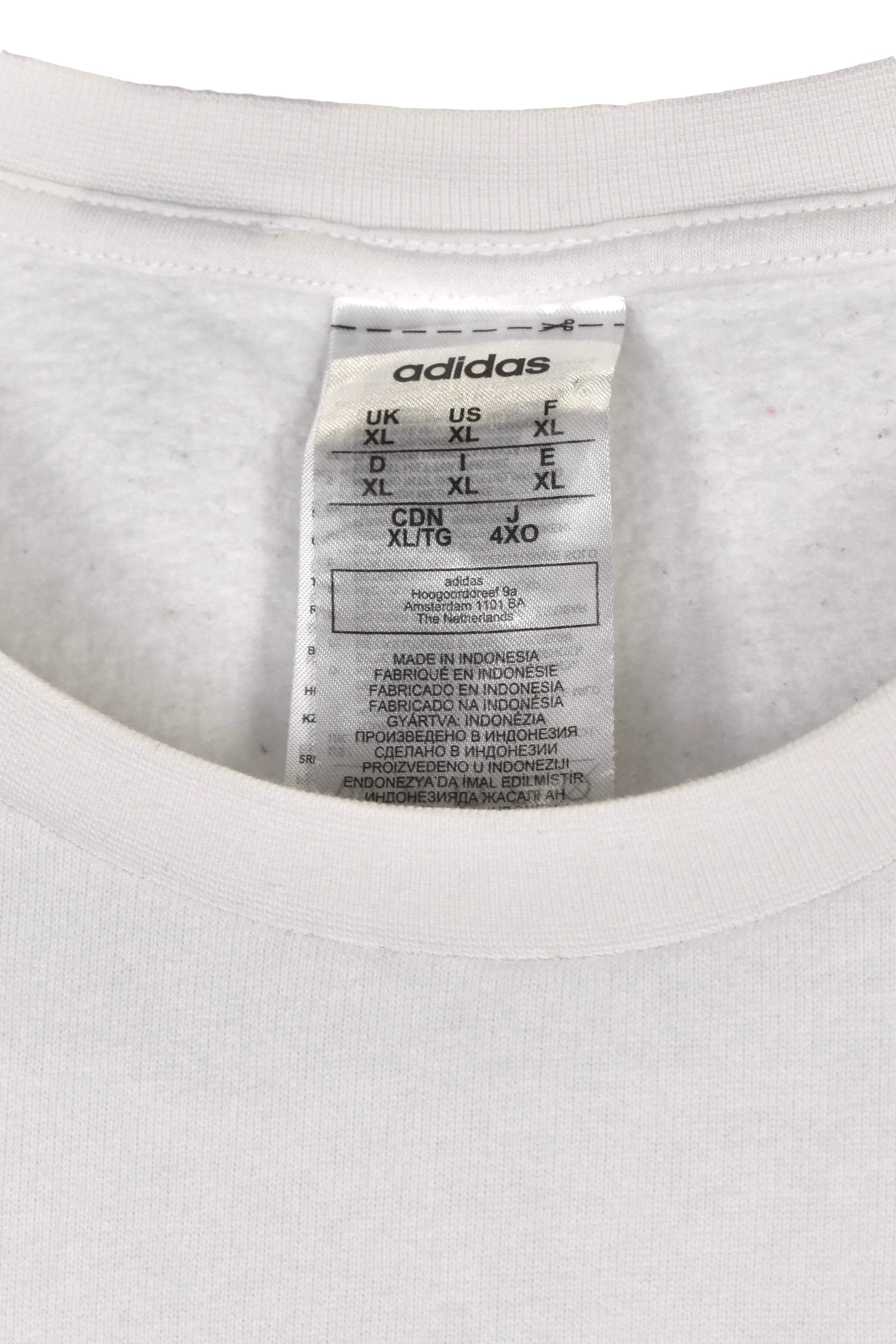 Modern Adidas sweatshirt (XL), white embroidered crewneck