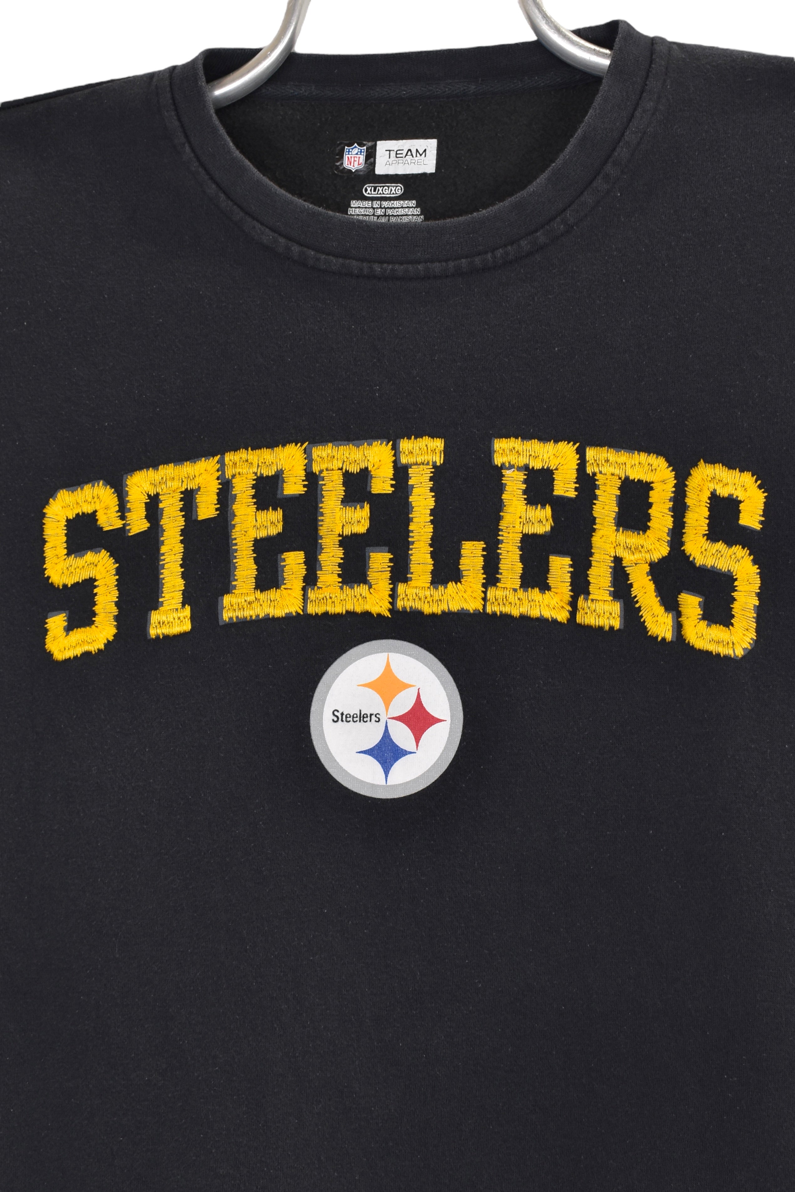 Vintage Pittsburgh Steelers sweatshirt (XL), black NFL embroidered crewneck