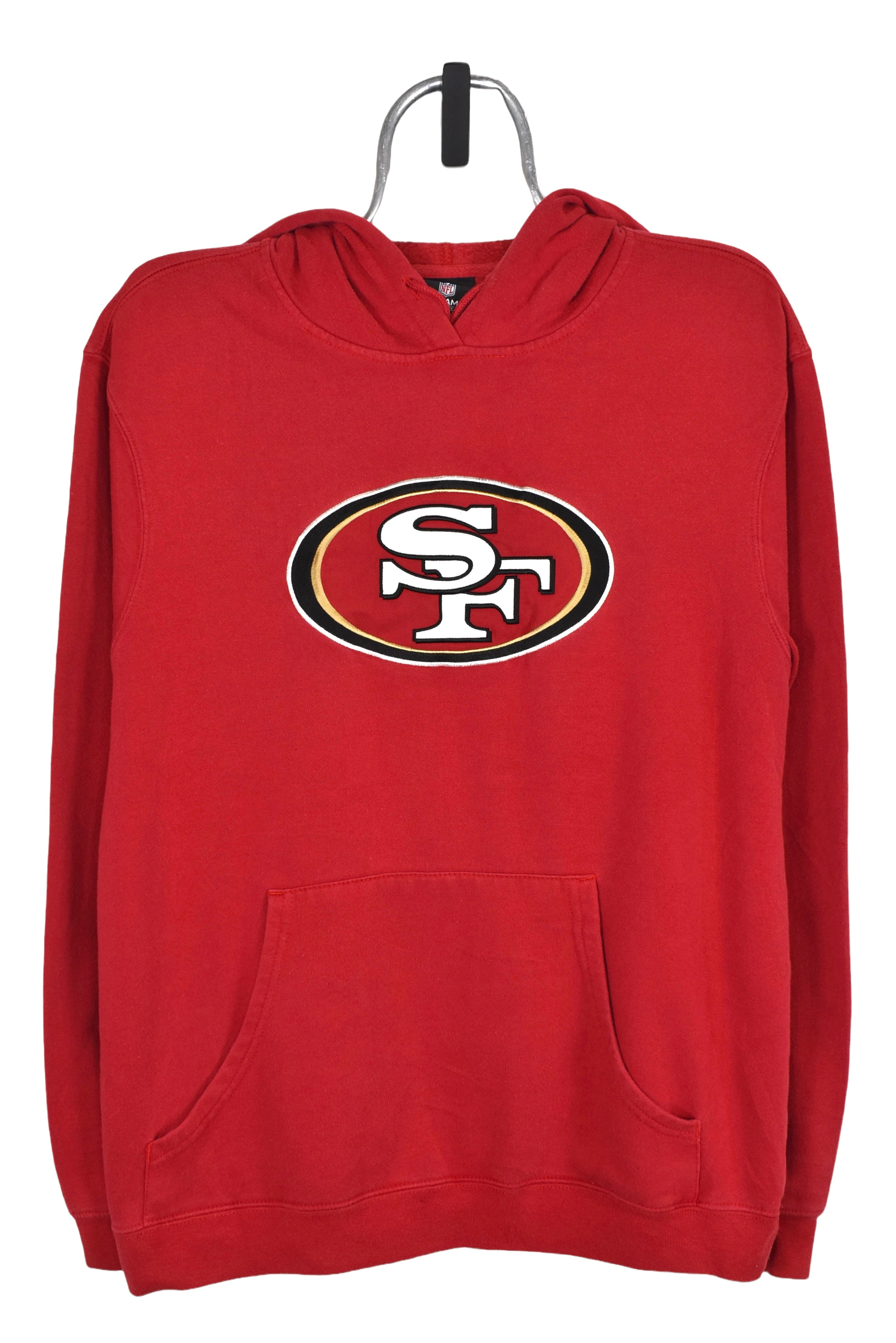 Vintage San Francisco 49ers hoodie (L), red NFL embroidered sweatshirt