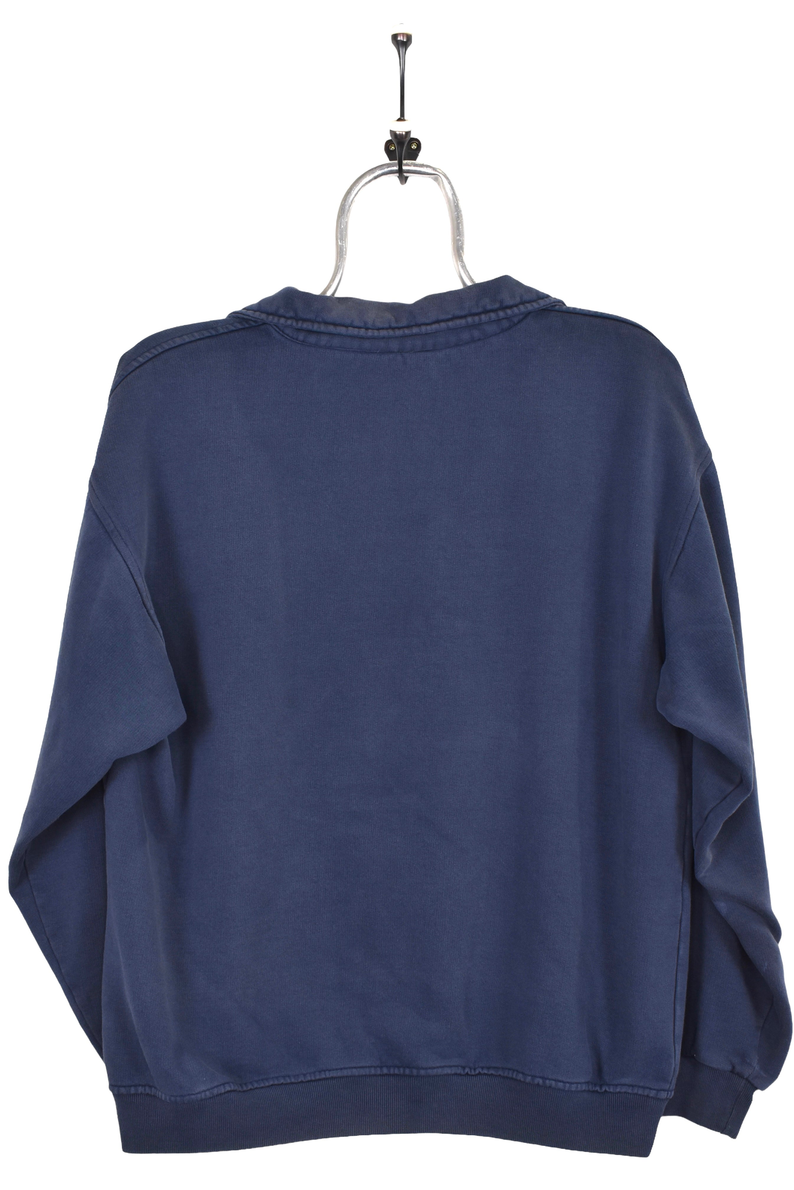 Vintage Fila sweatshirt, navy blue embroidered 1/4 zip jumper - Small
