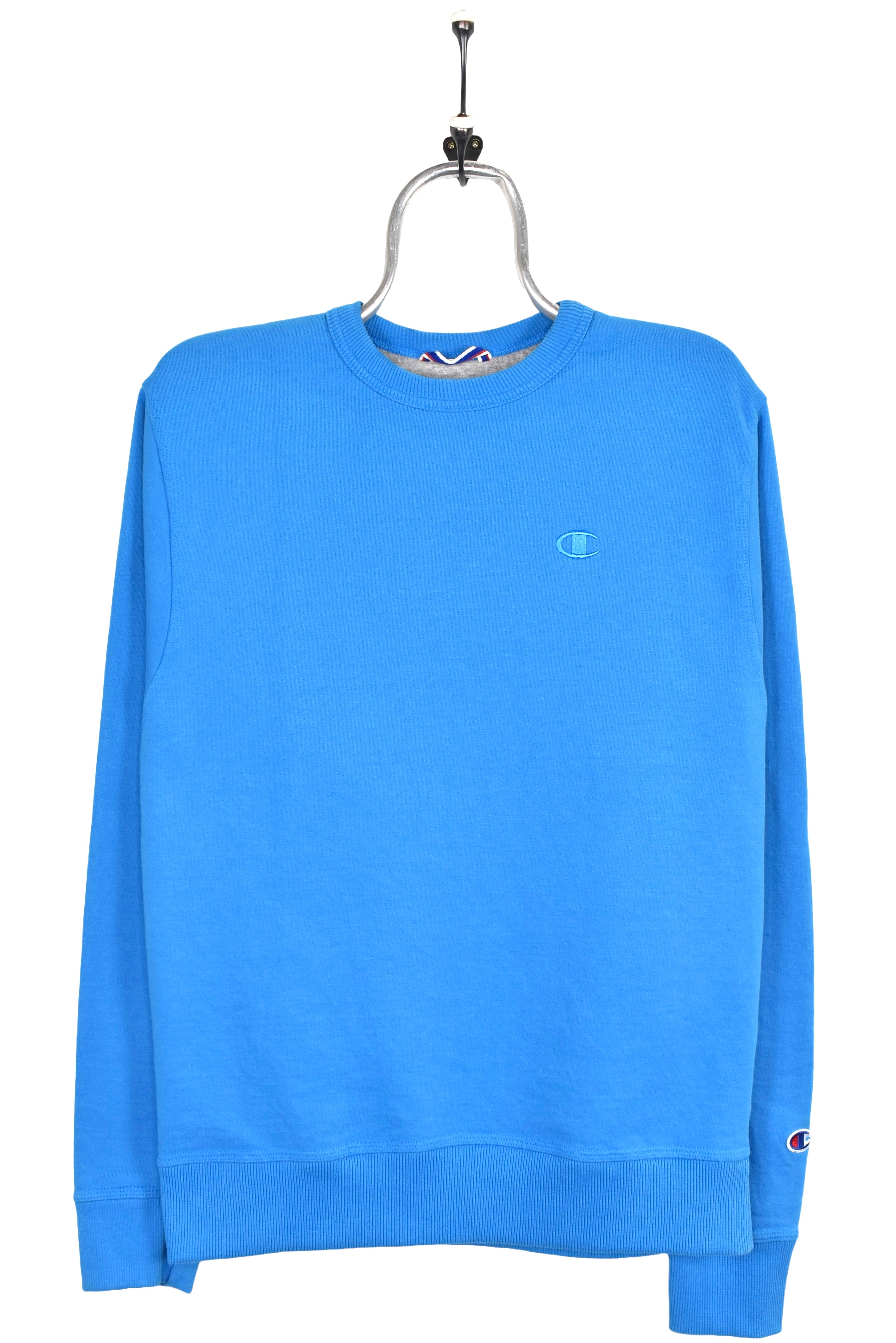 Modern Champion sweatshirt, blue embroidered crewneck - Small