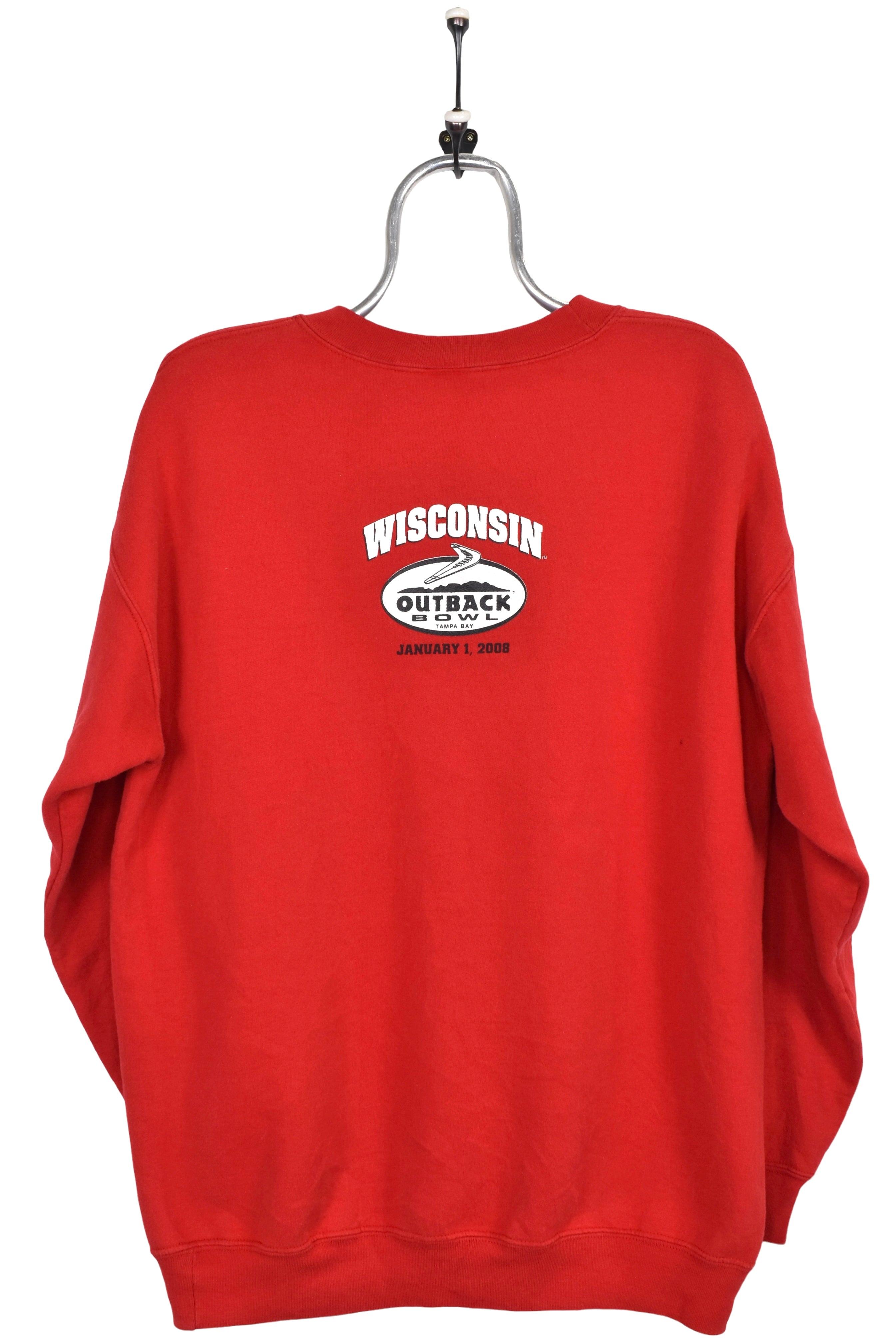 Vintage University of Wisconsin sweatshirt, red graphic crewneck - Large
