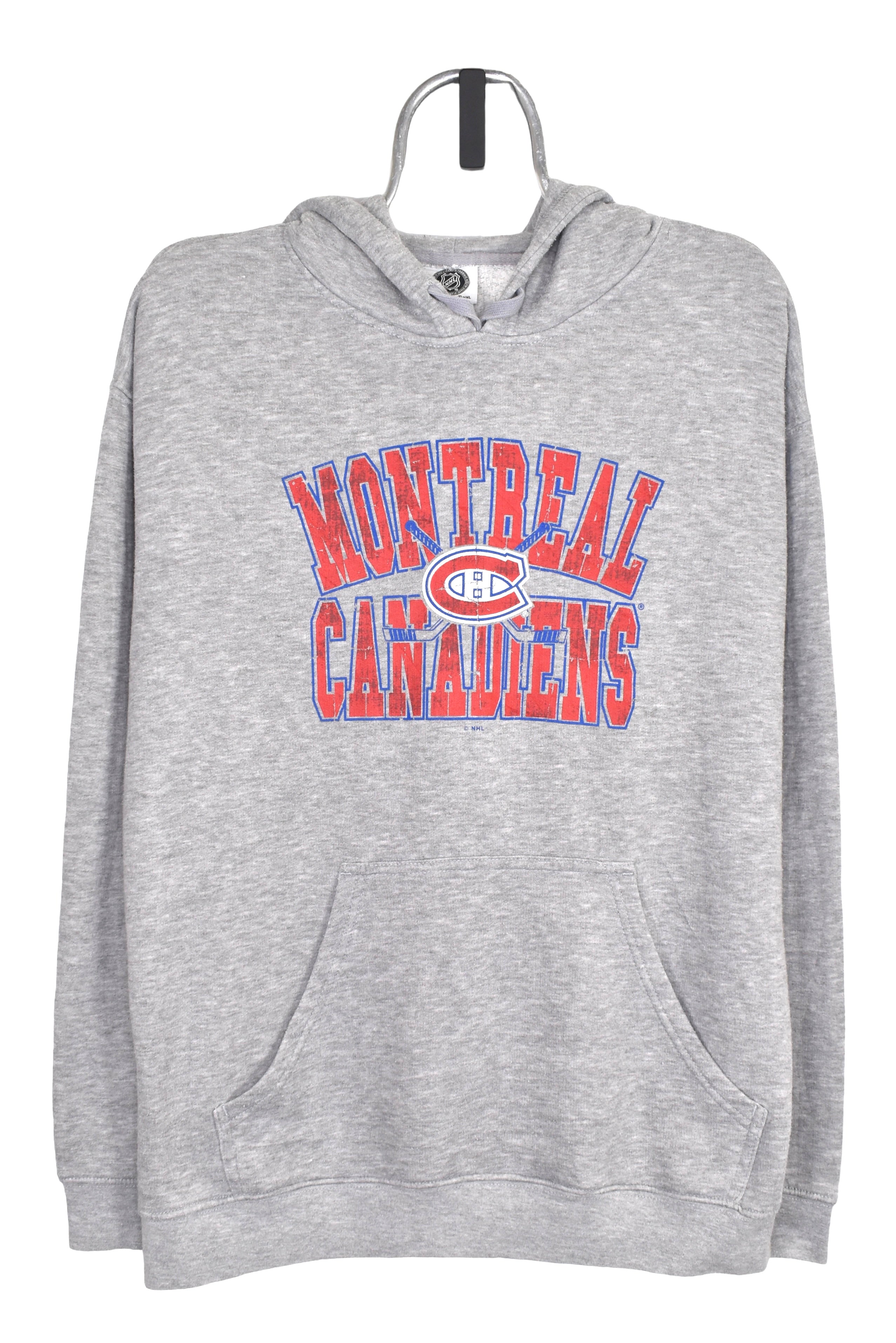 Vintage Montreal Canadiens hoodie (L), grey NHL graphic sweatshirt