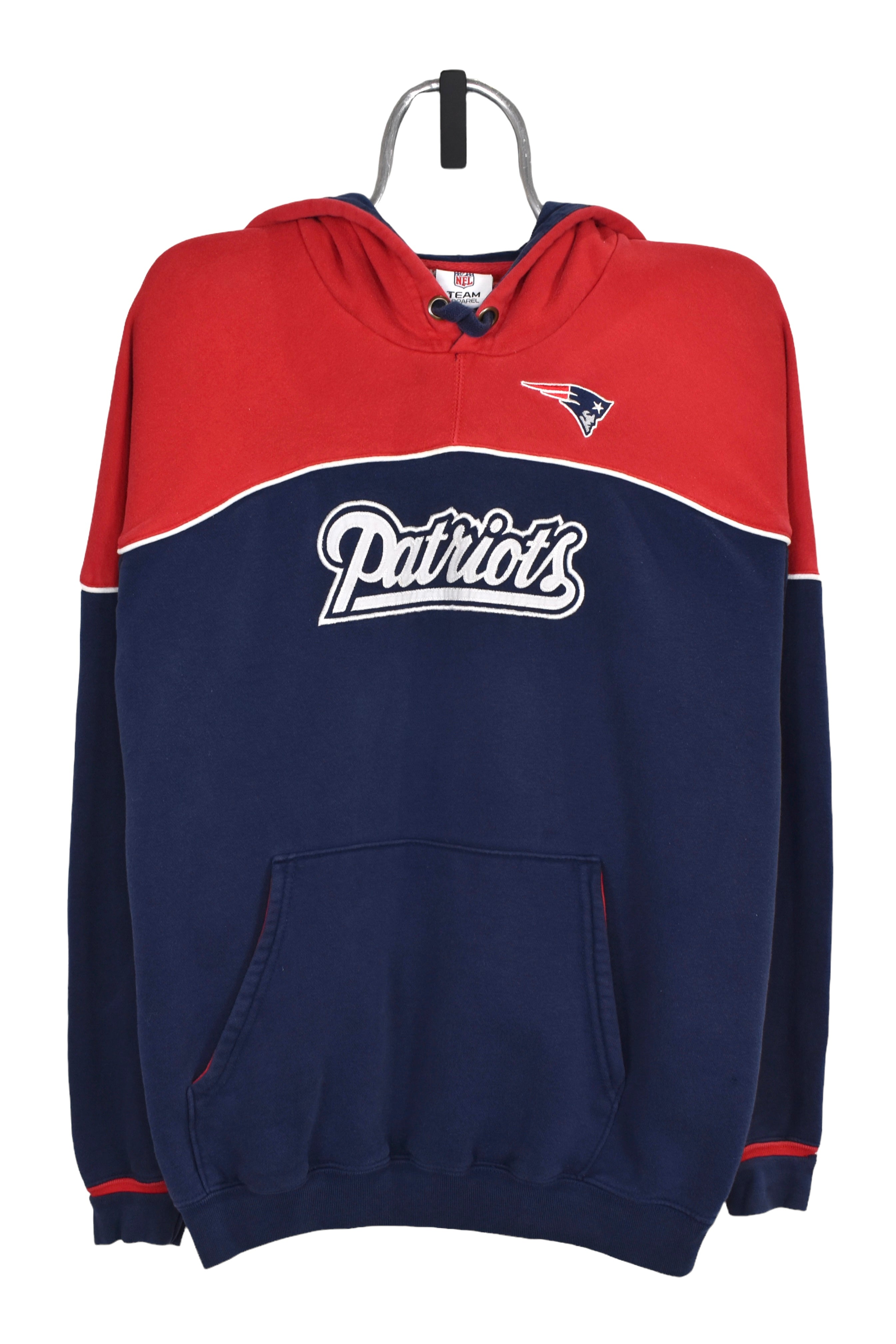 Vintage New England Patriots hoodie (L), navy NFL embroidered sweatshirt