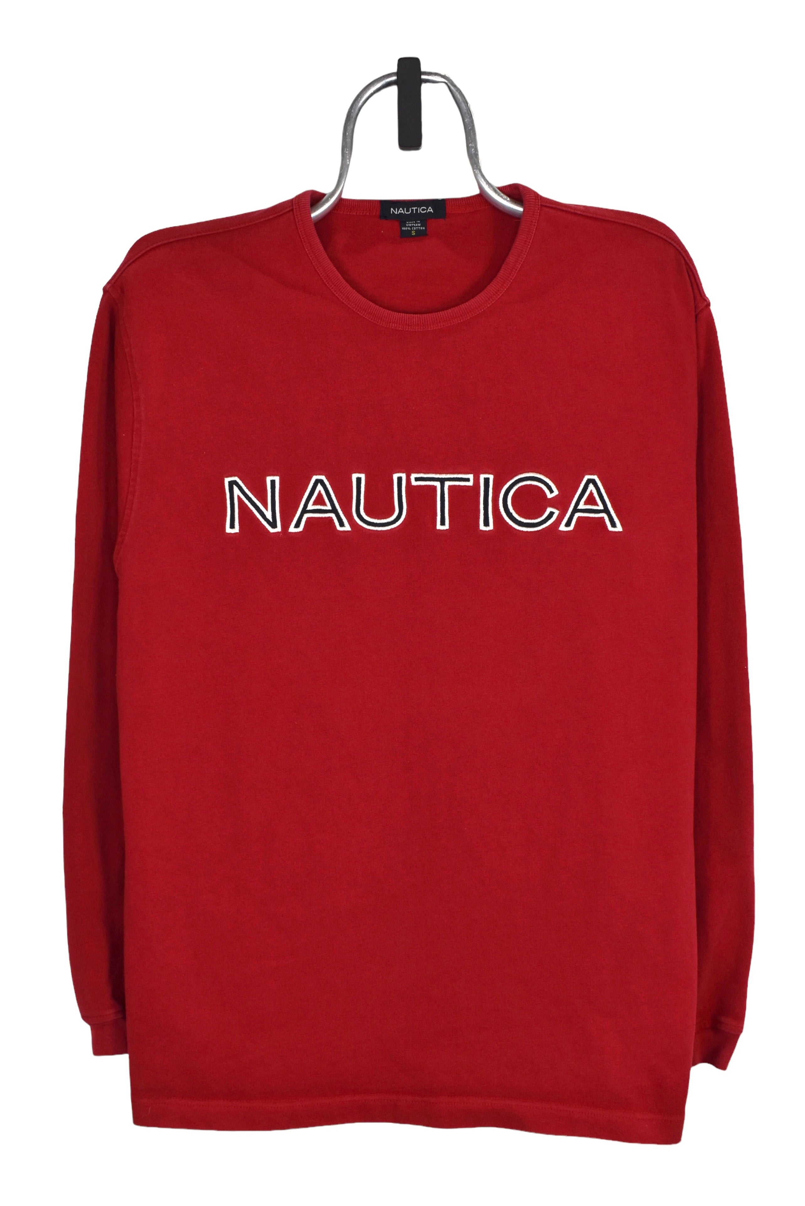 Vintage Nautica sweatshirt (M), red embroidered crewneck