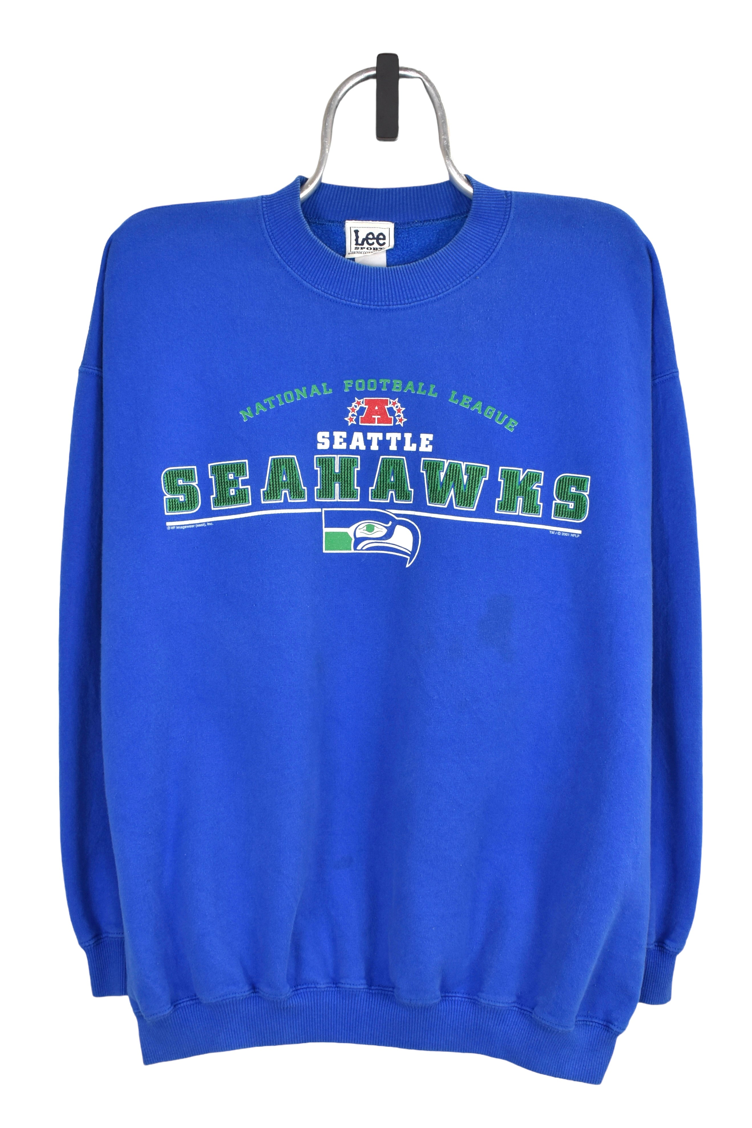 Vintage Seattle Seahawks sweatshirt (XL), blue NFL graphic crewneck