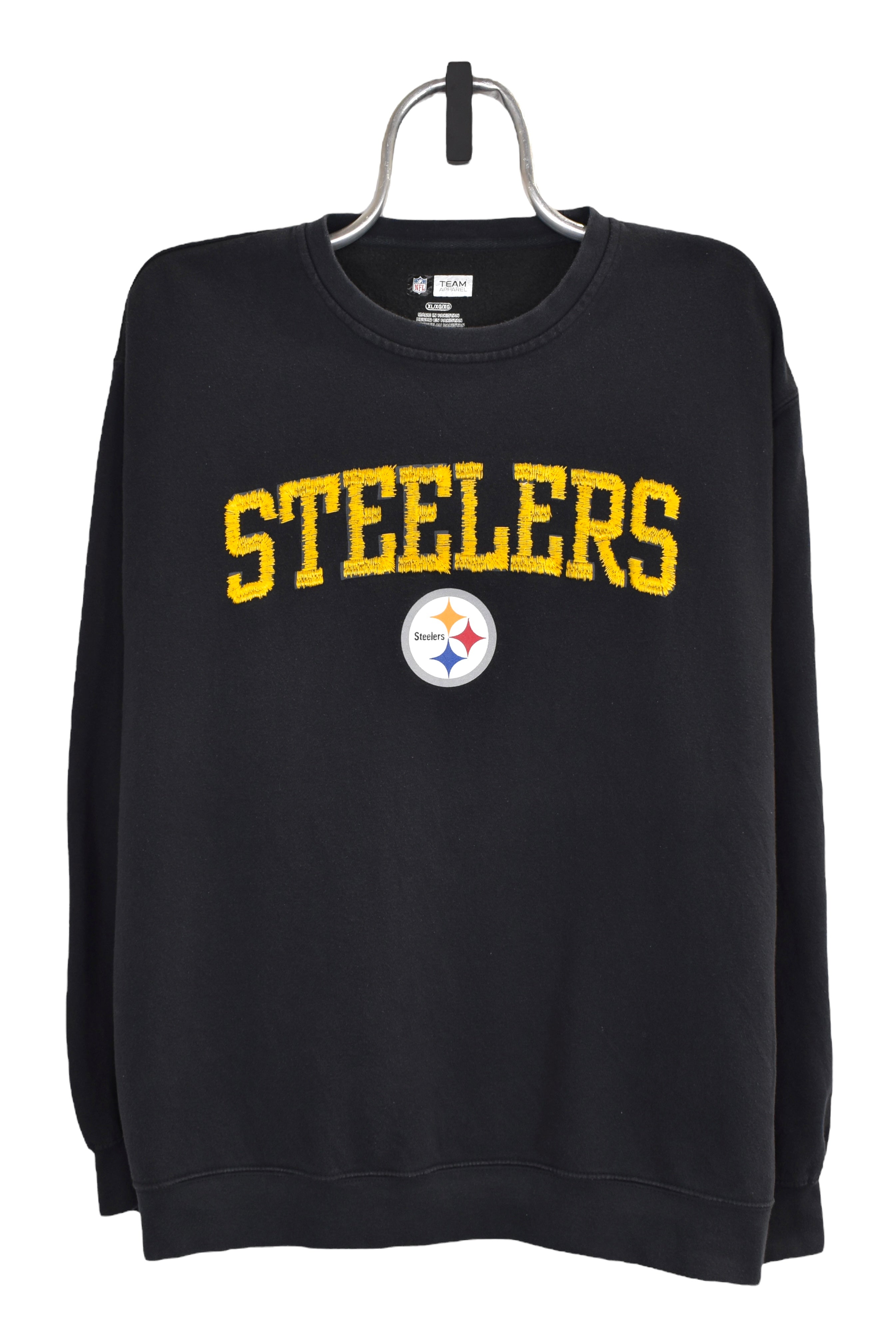 Vintage Pittsburgh Steelers sweatshirt (XL), black NFL embroidered crewneck