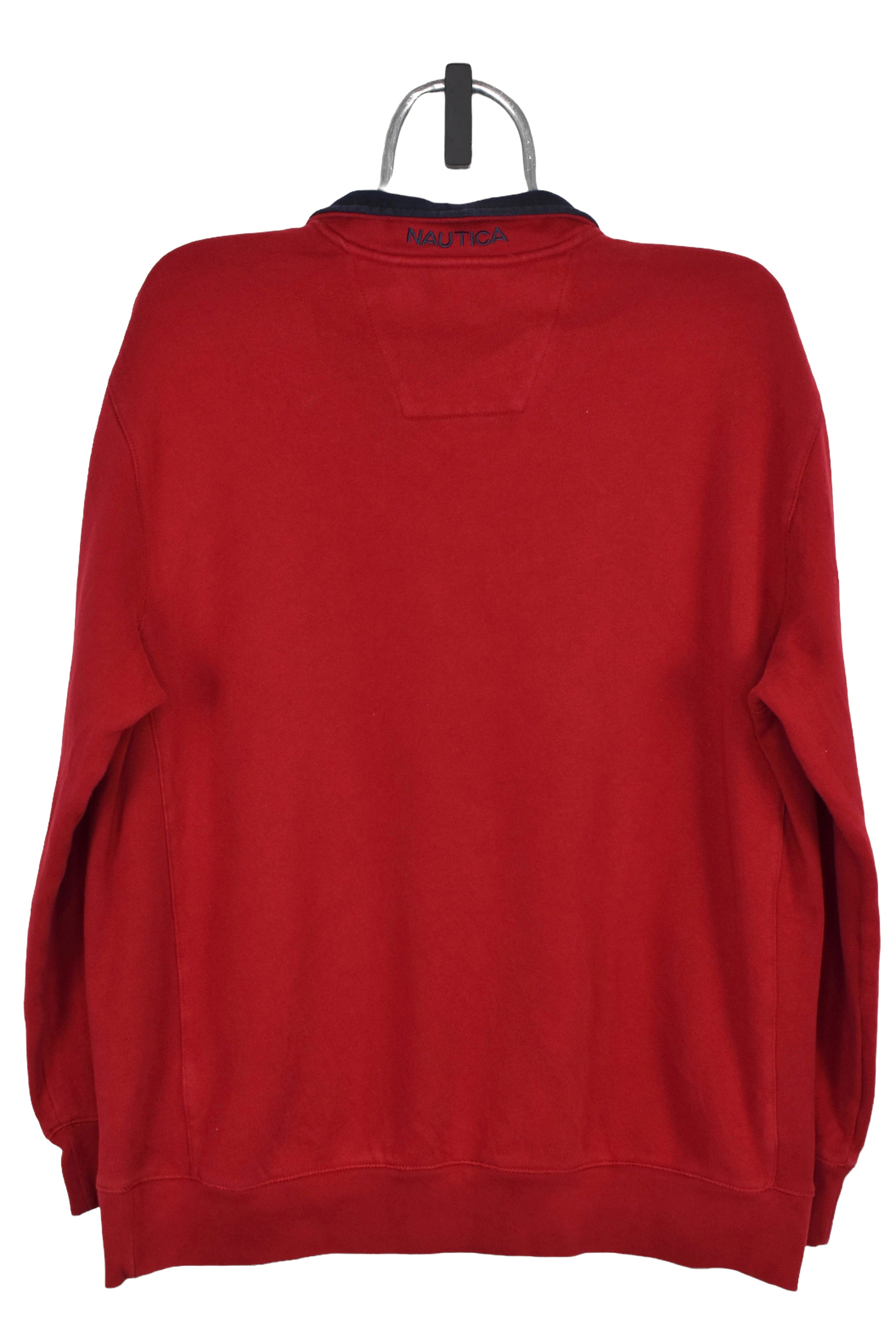 Vintage Nautica 1/4 zip (XL), red embroidered sweatshirt