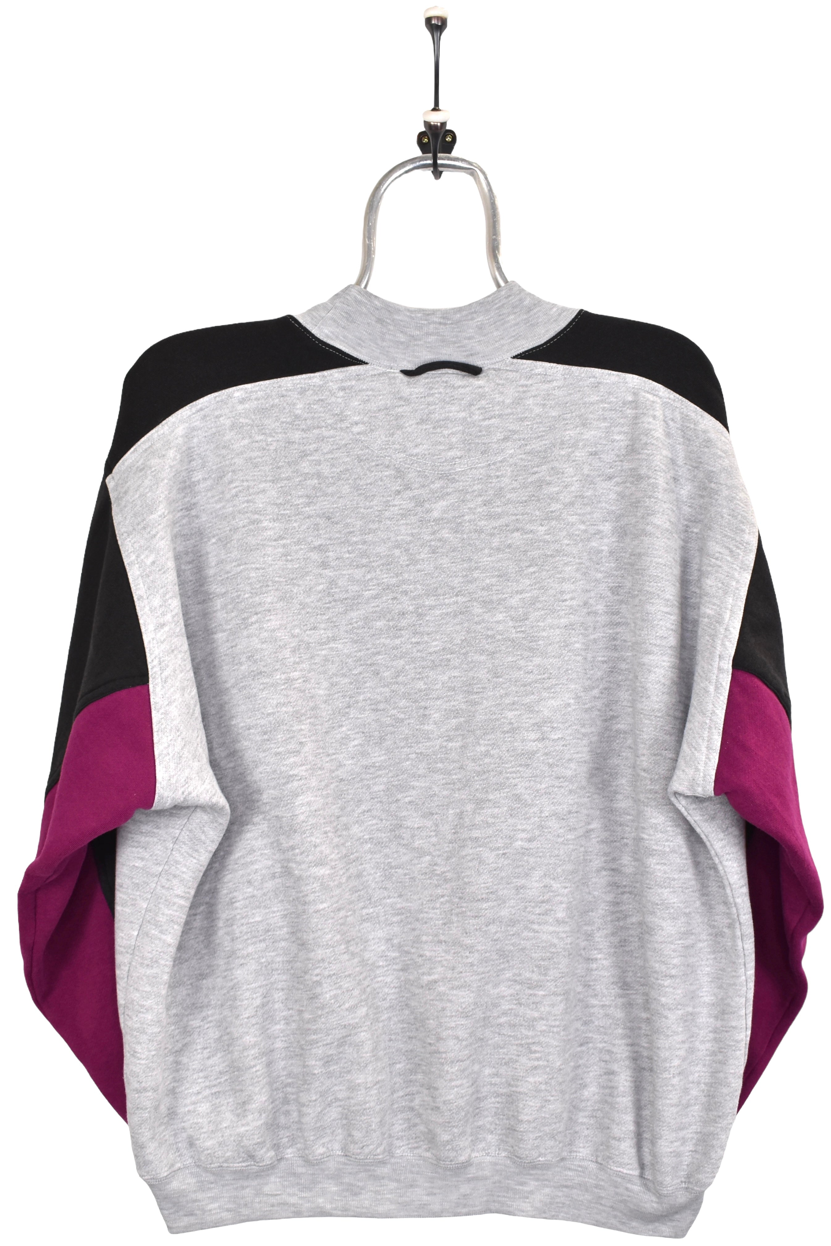 Vintage Adidas sweatshirt, black embroidered turtle neck - Small
