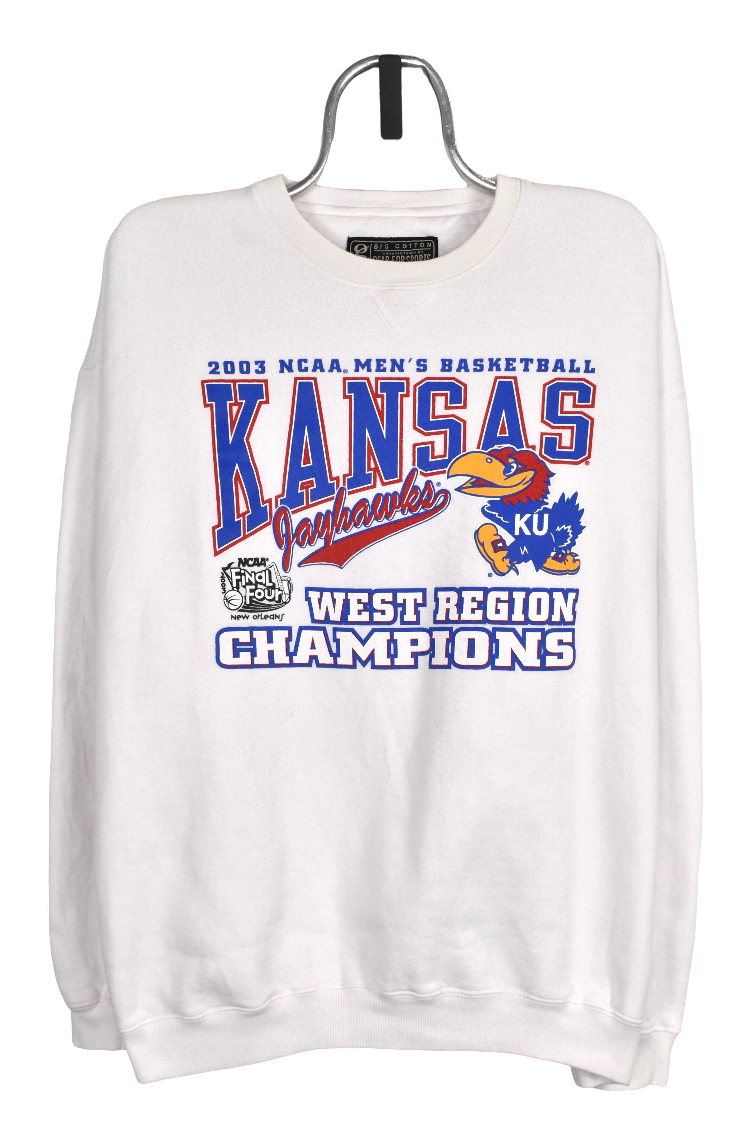 Vintage University of Kansas sweatshirt (XXL), white graphic crewneck
