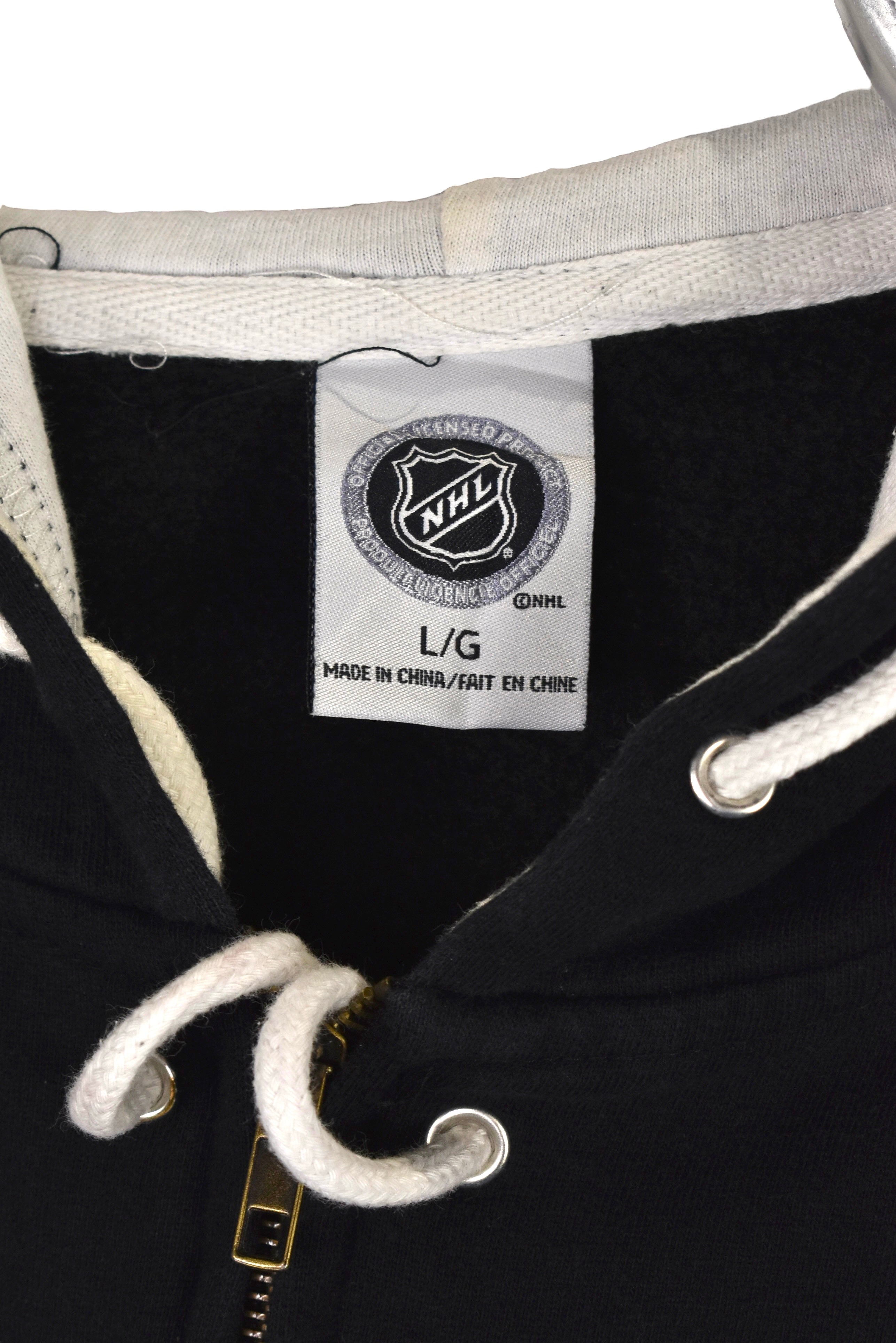 Vintage New Jersey Devils hoodie (L), black NHL embroidered sweatshirt