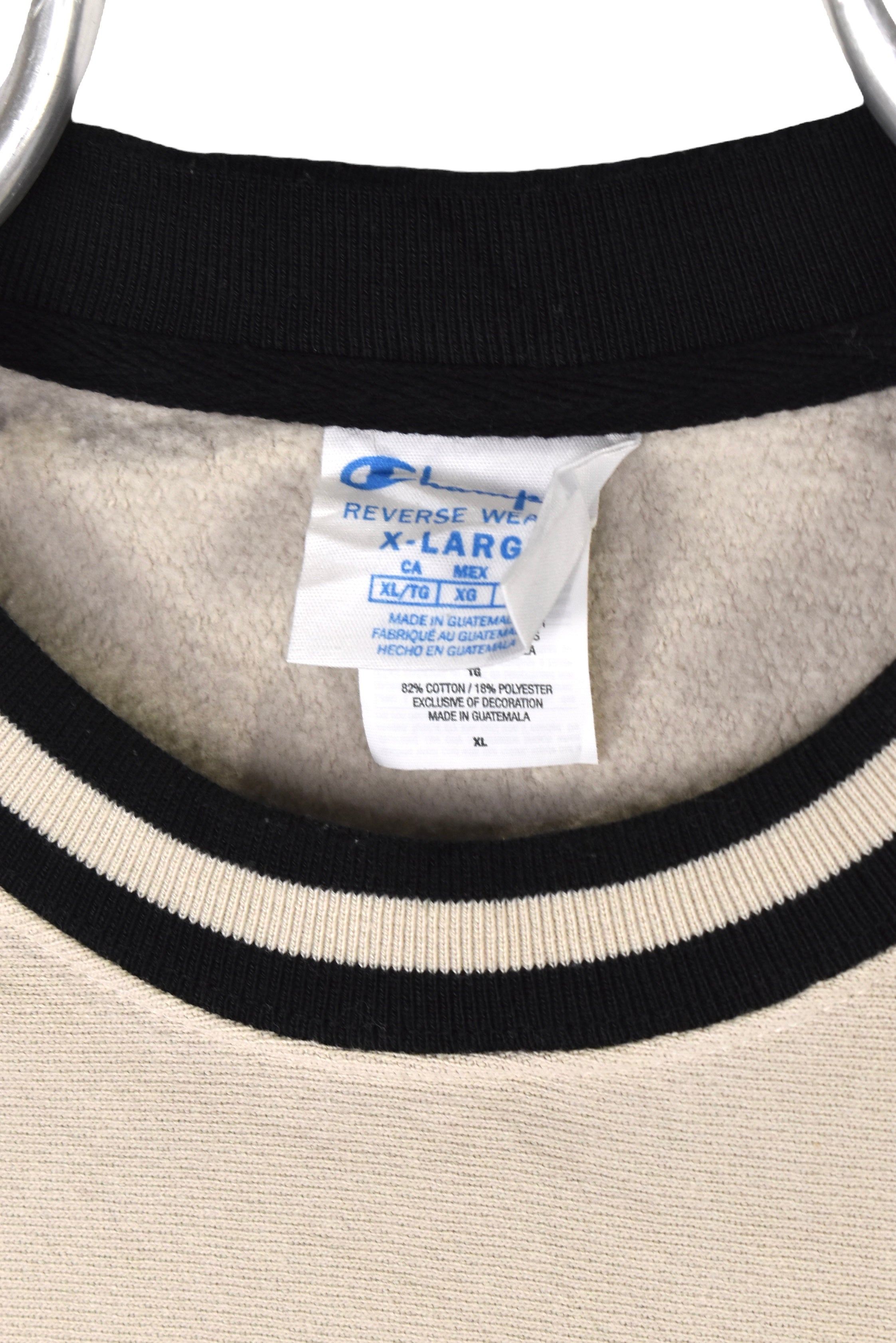 Modern Champion sweatshirt (XXL), beige embroidered crewneck